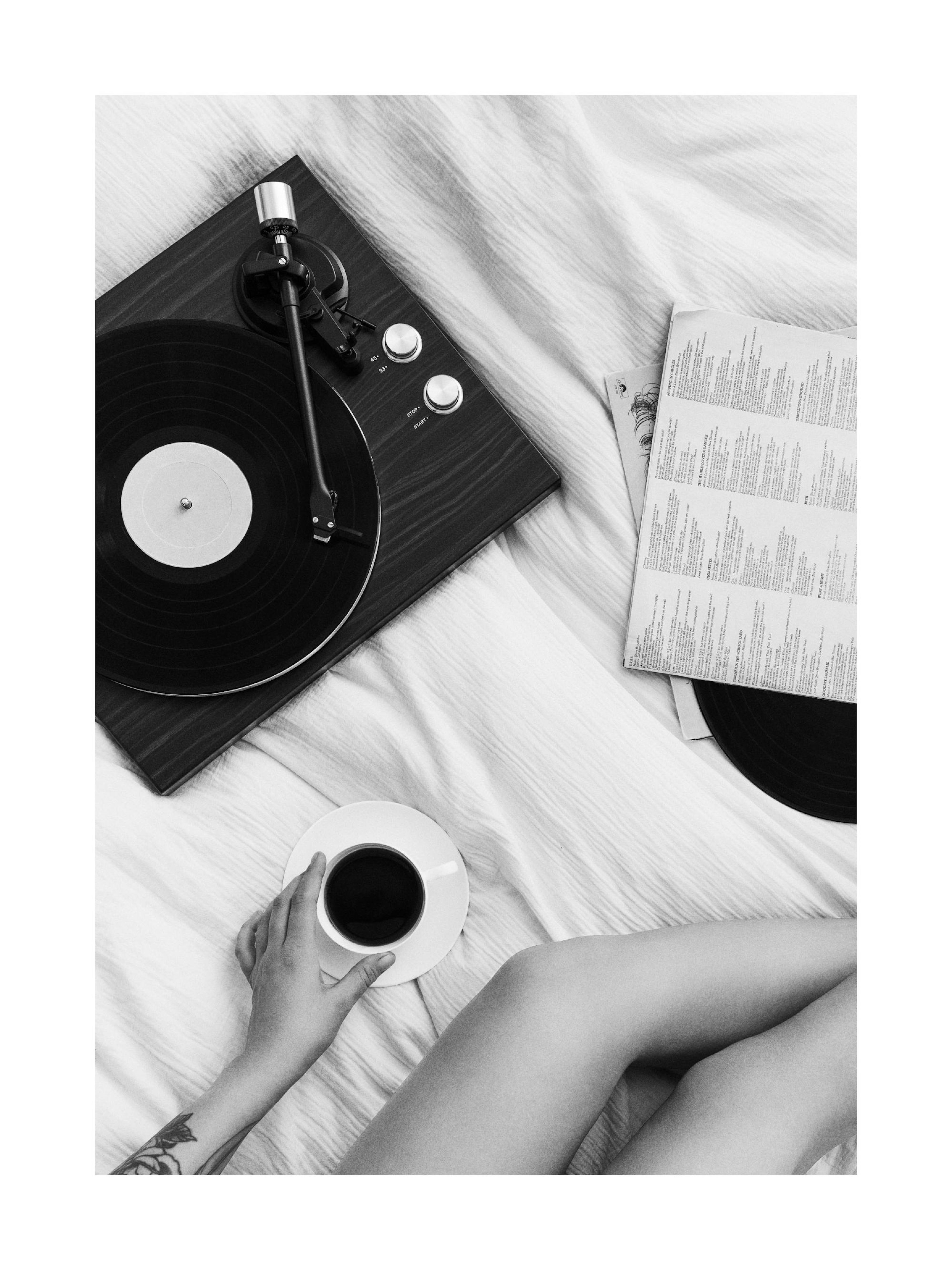 Vinyl Player Morning Plakat