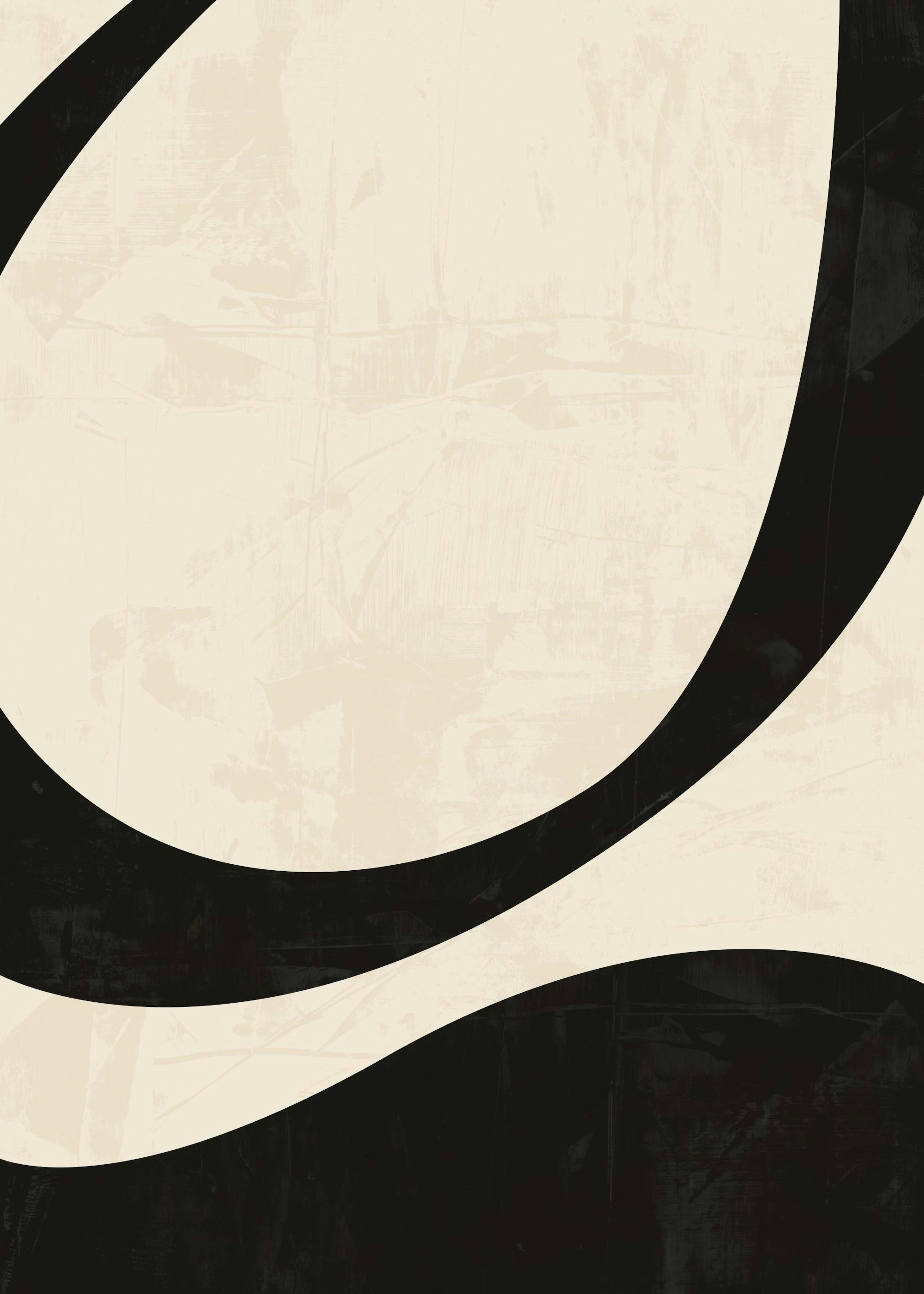 Black and Beige Centerpiece No2 Print 0