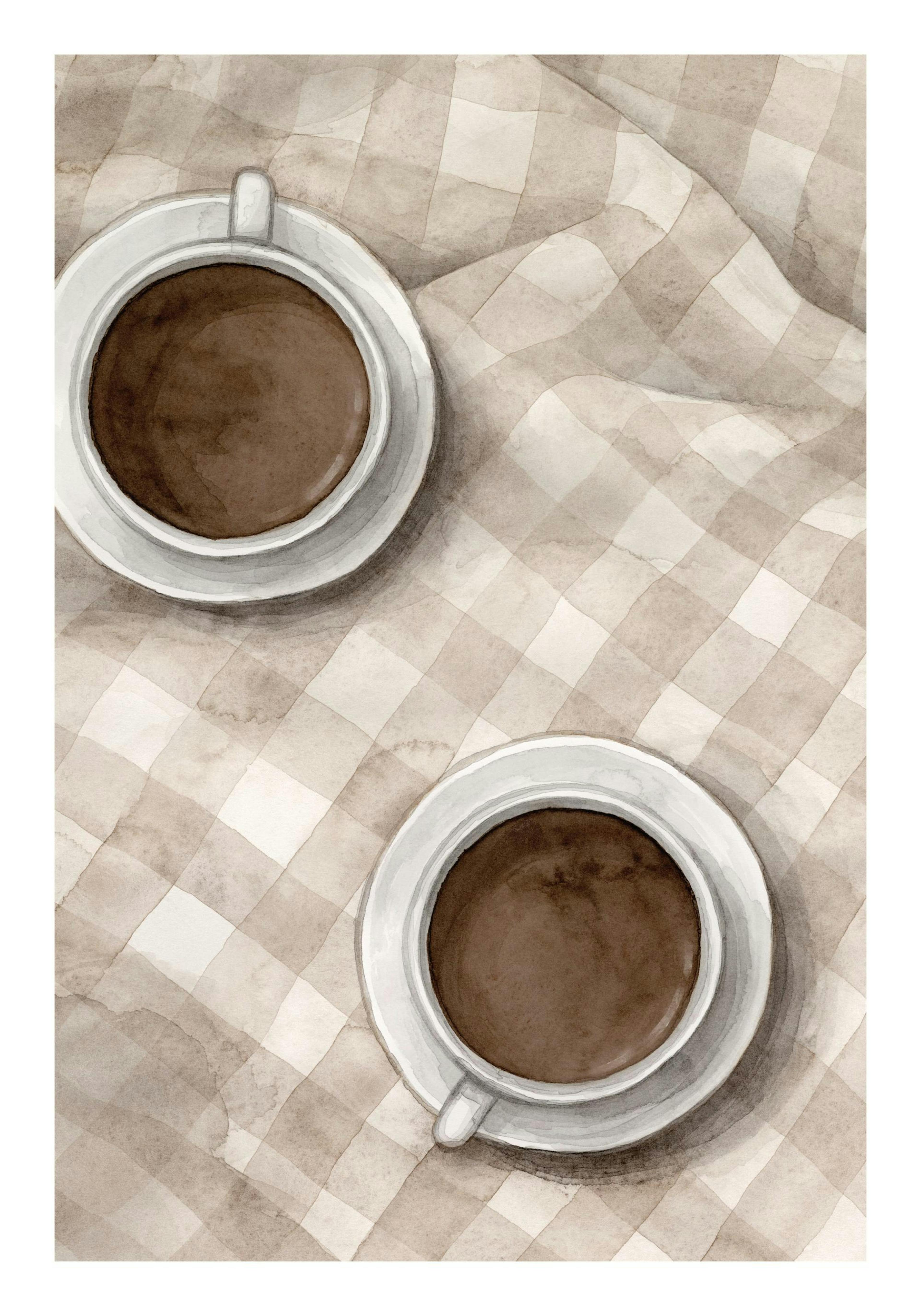 Cups of Coffee Poster