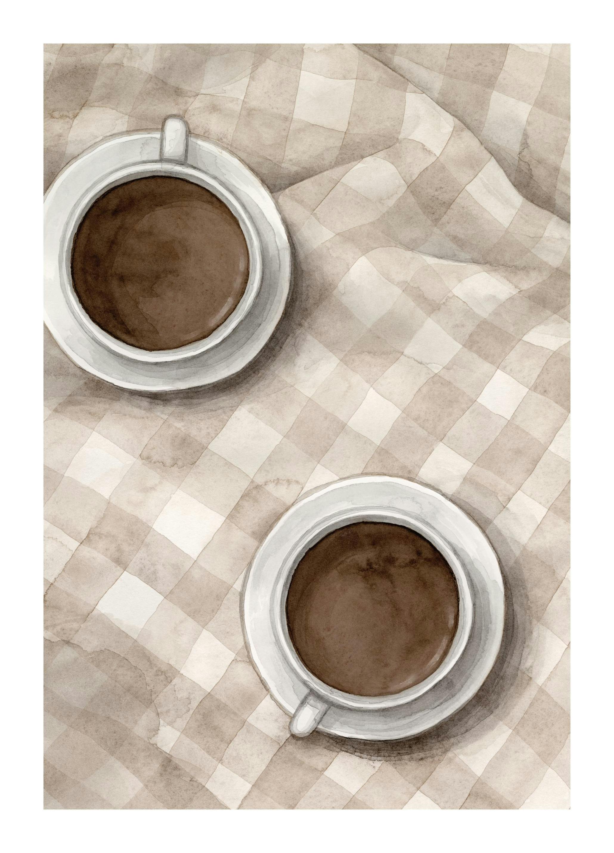 Cups of Coffee Poster (50x70 cm) - Poster