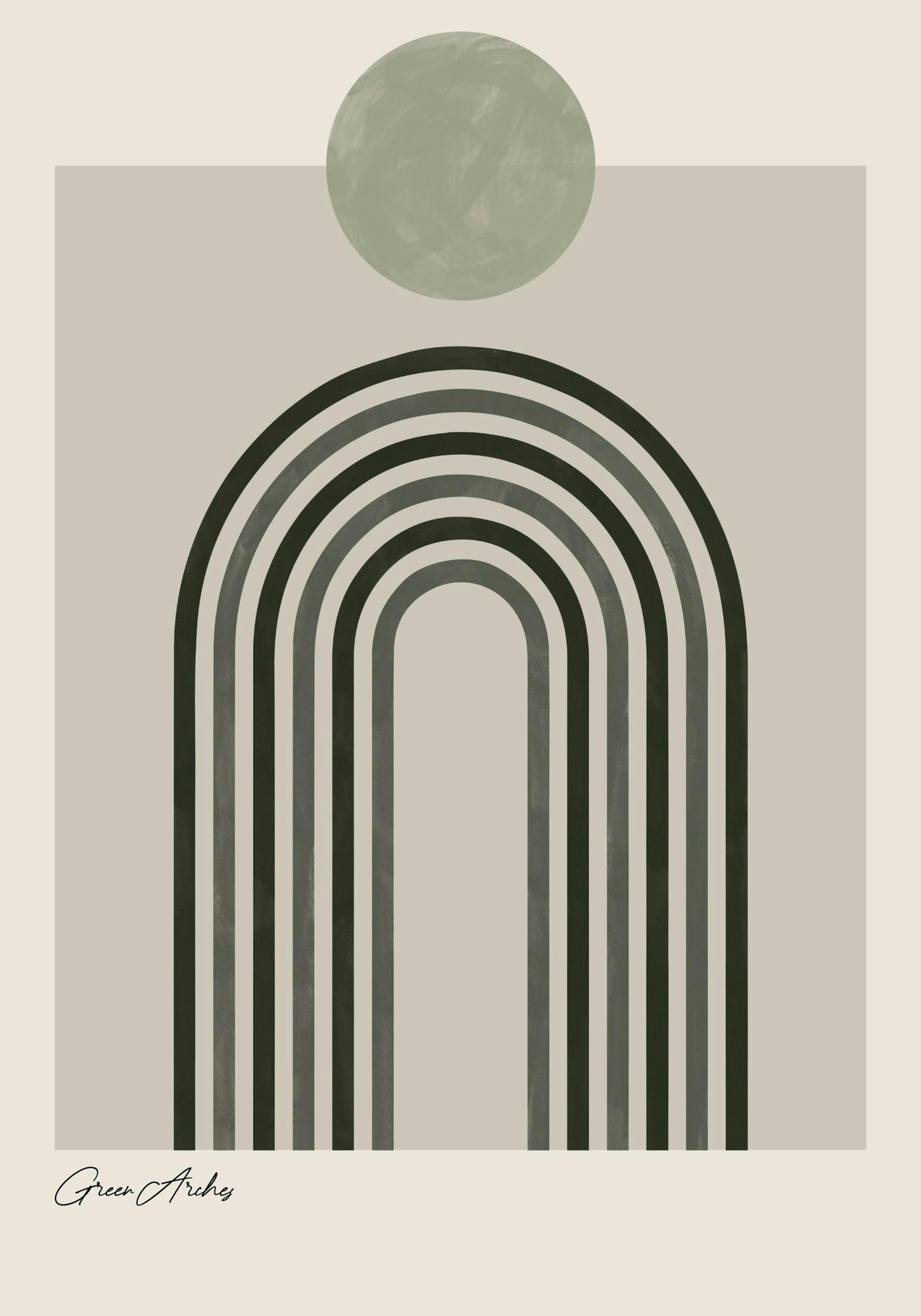 Green Arches Print
