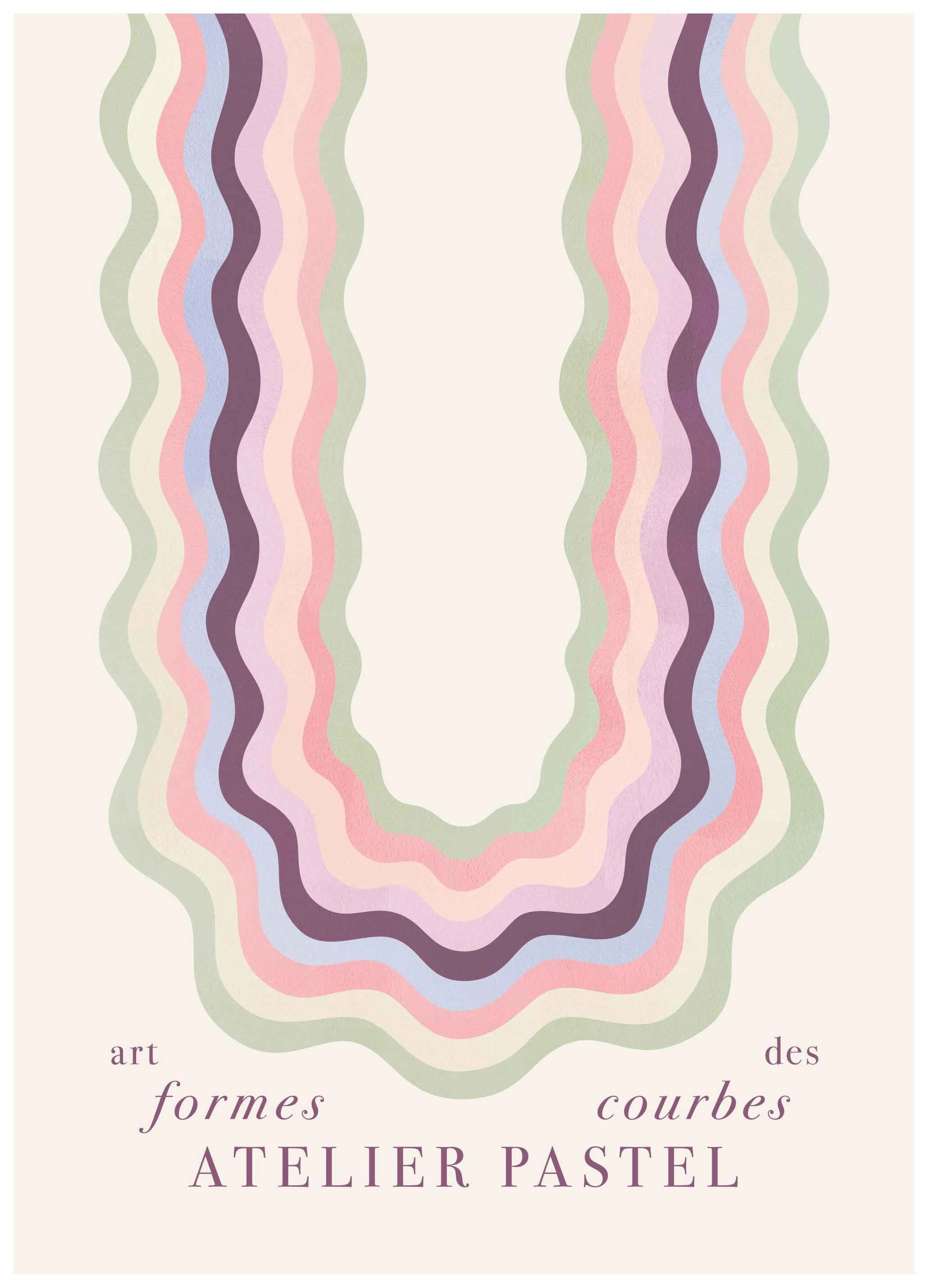 Art Des Formes Courbes Poster (21x30 cm) - Grafische posters