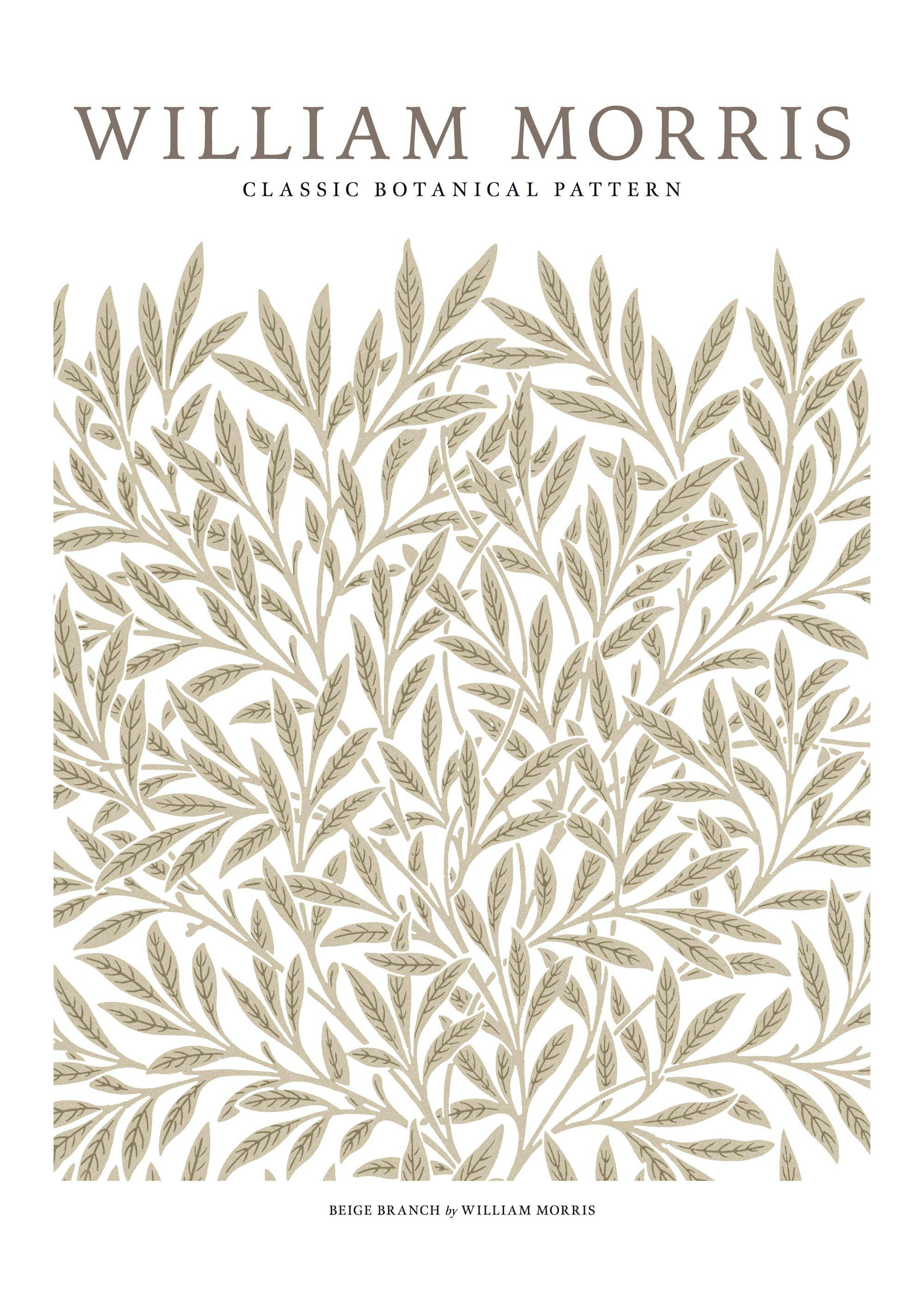 William Morris - Beige Branch Plakat 0