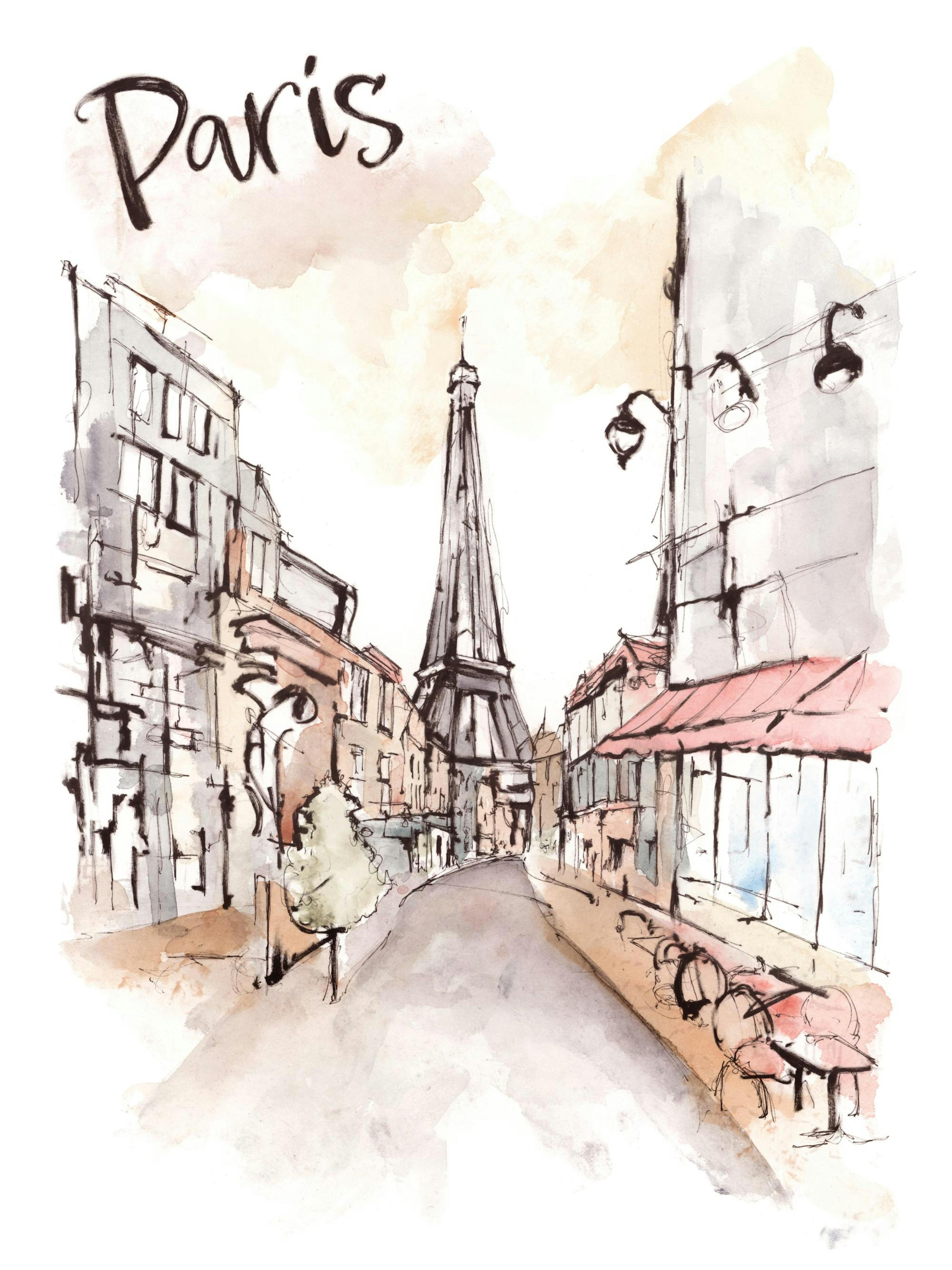 Painted Paris Poster