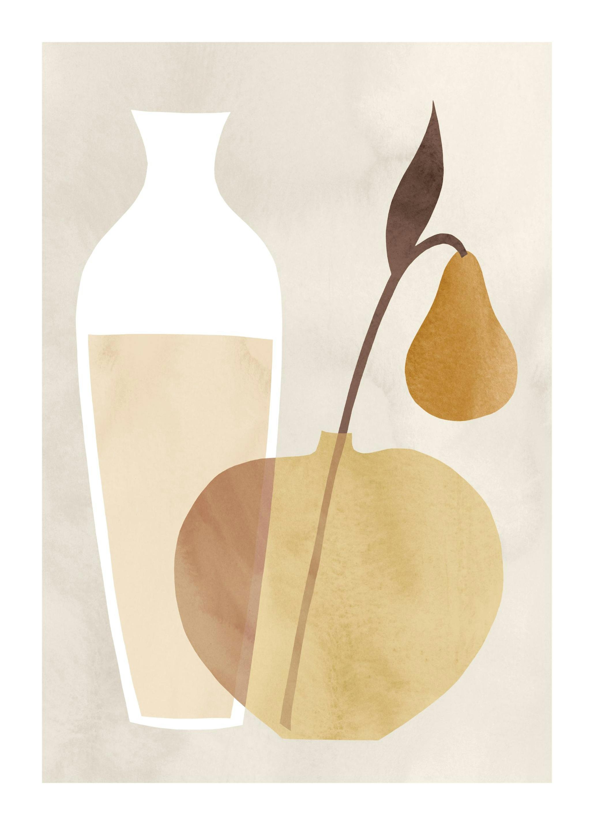 Vase and Pear Plakat (50x70 cm)-Plakaty