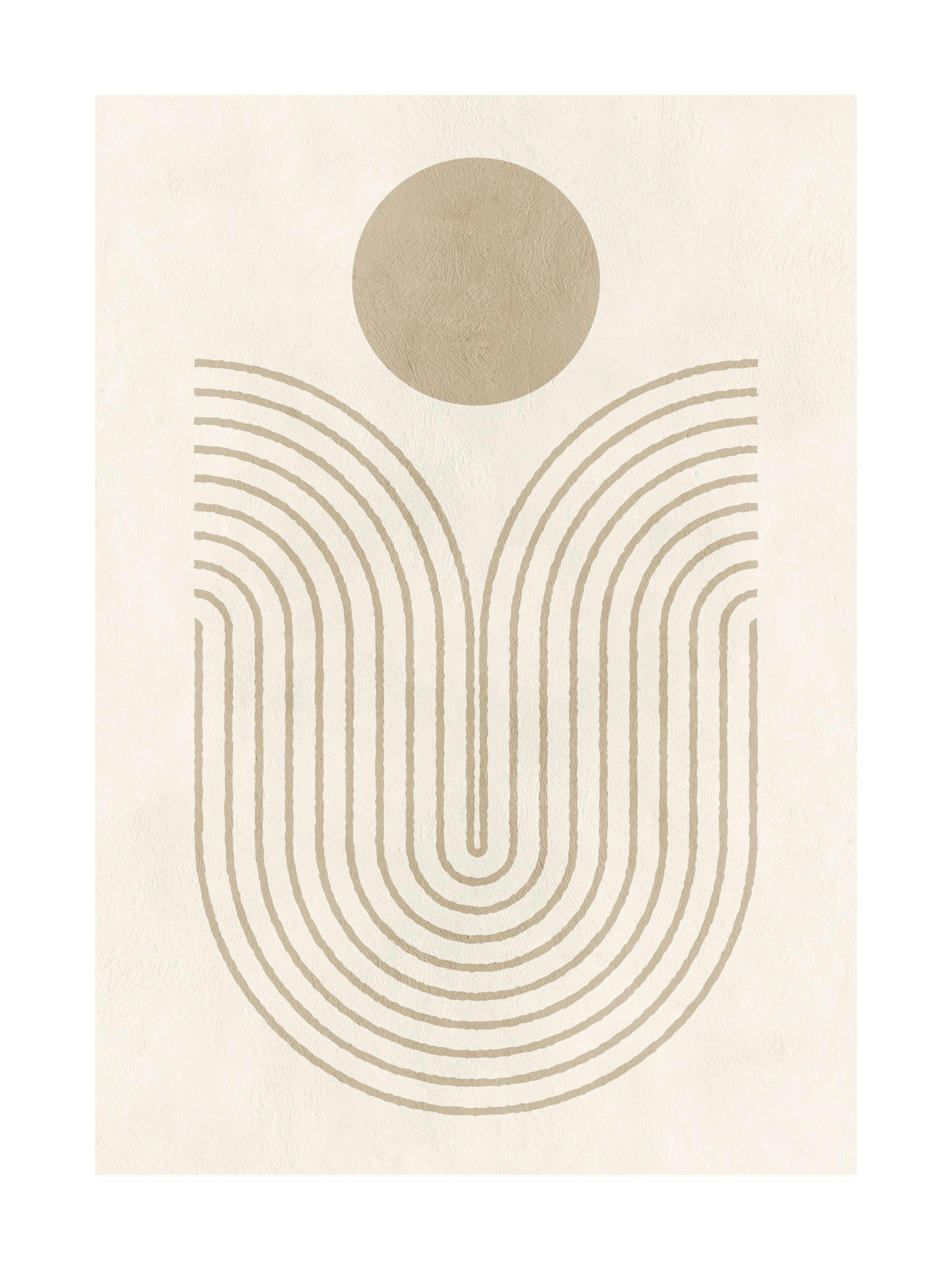 Graphic Shapes and Curves No1 Poster 0