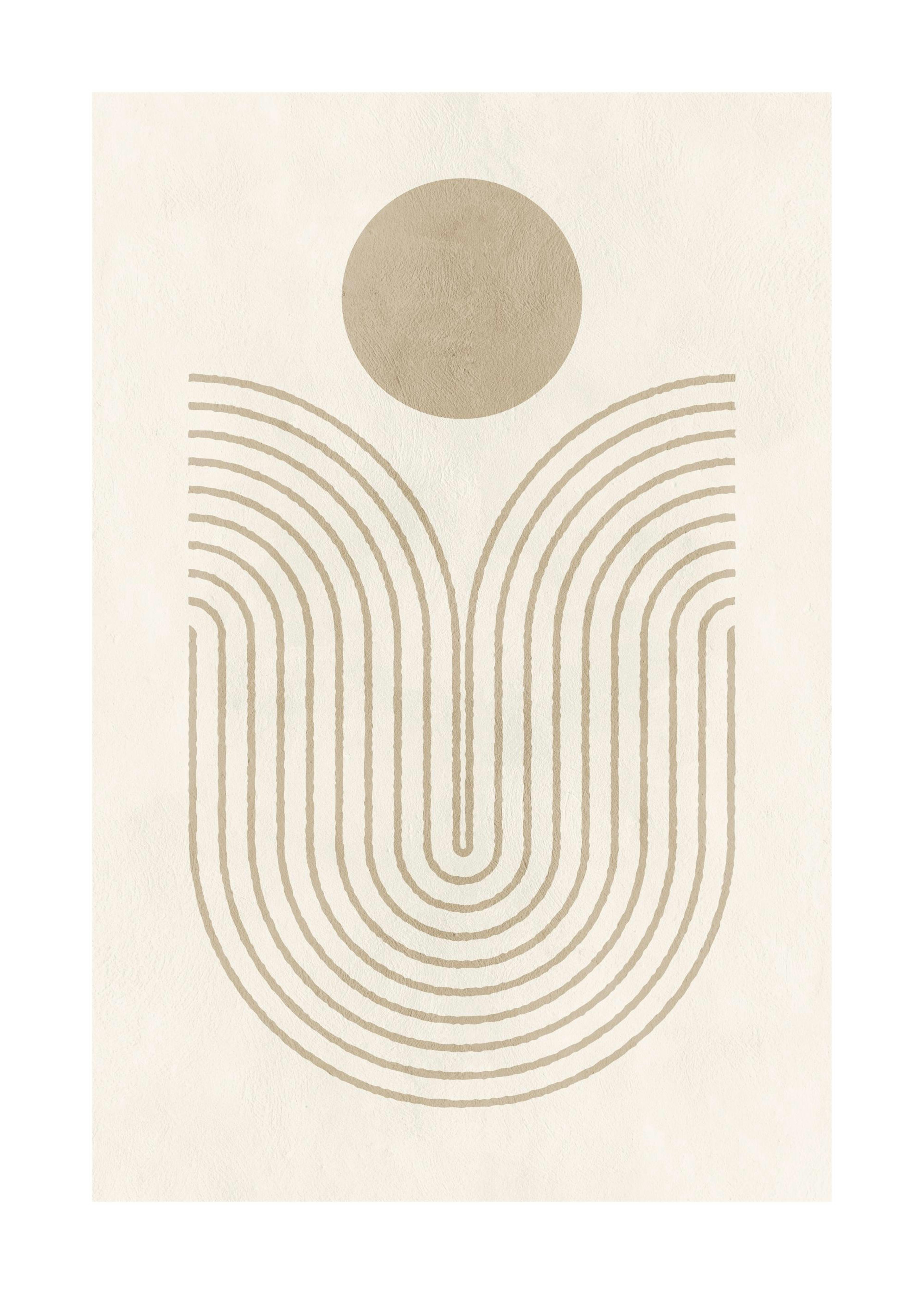 Graphic Shapes and Curves No1 Affiche 0