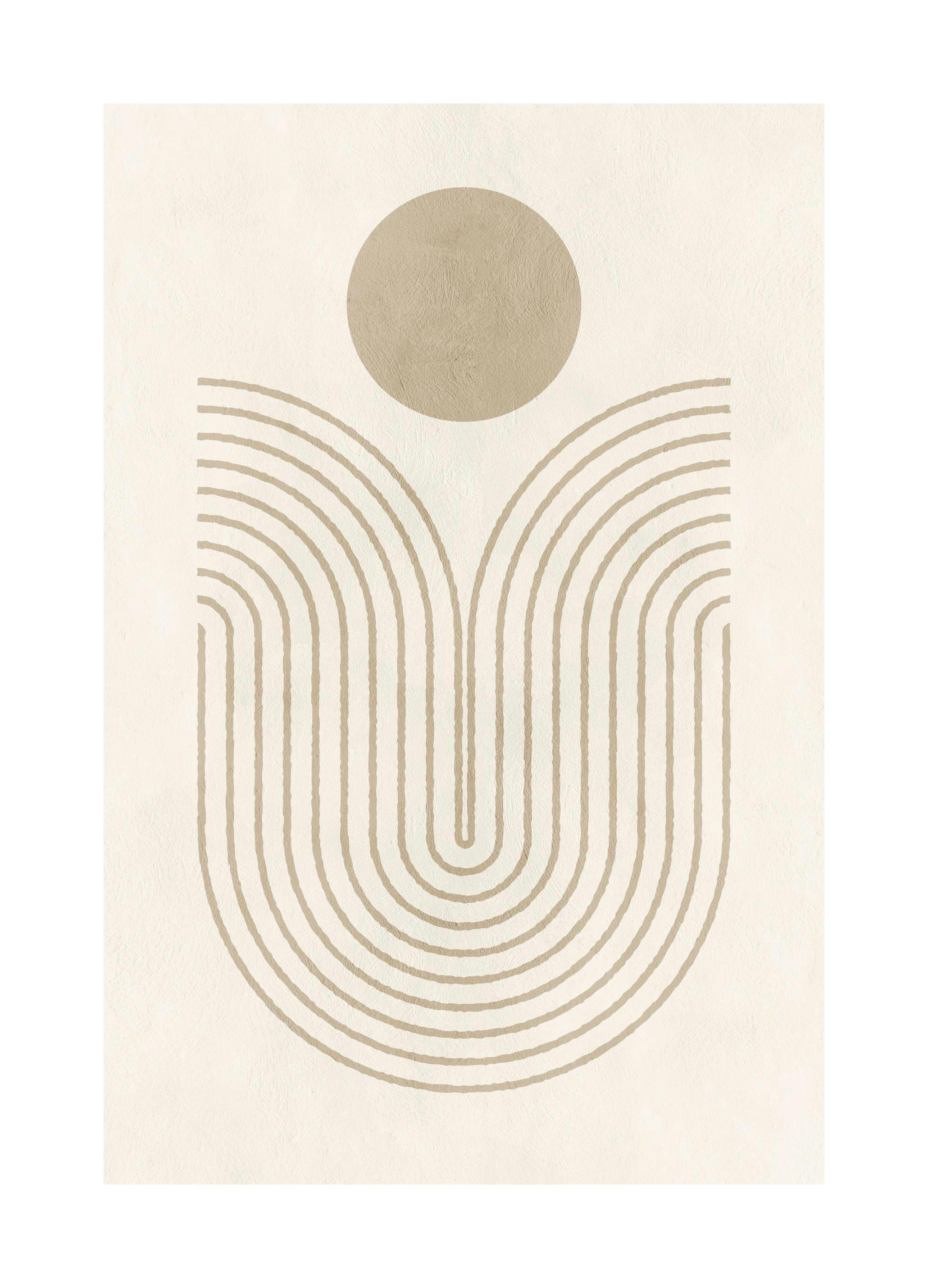 Graphic Shapes and Curves No1 Plakat (50x70 cm)-Plakaty