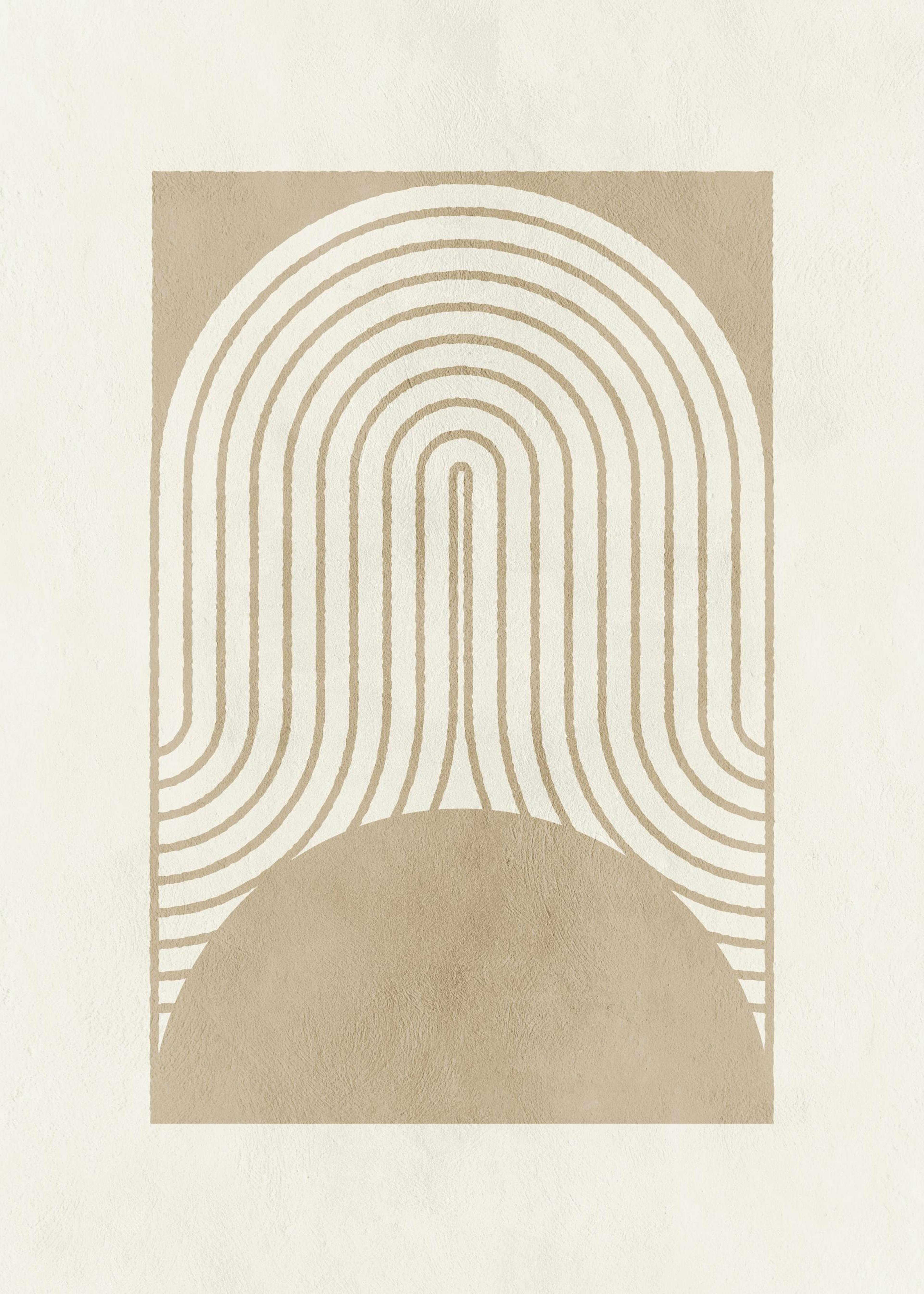 Graphic Shapes and Curves No2 Print 0