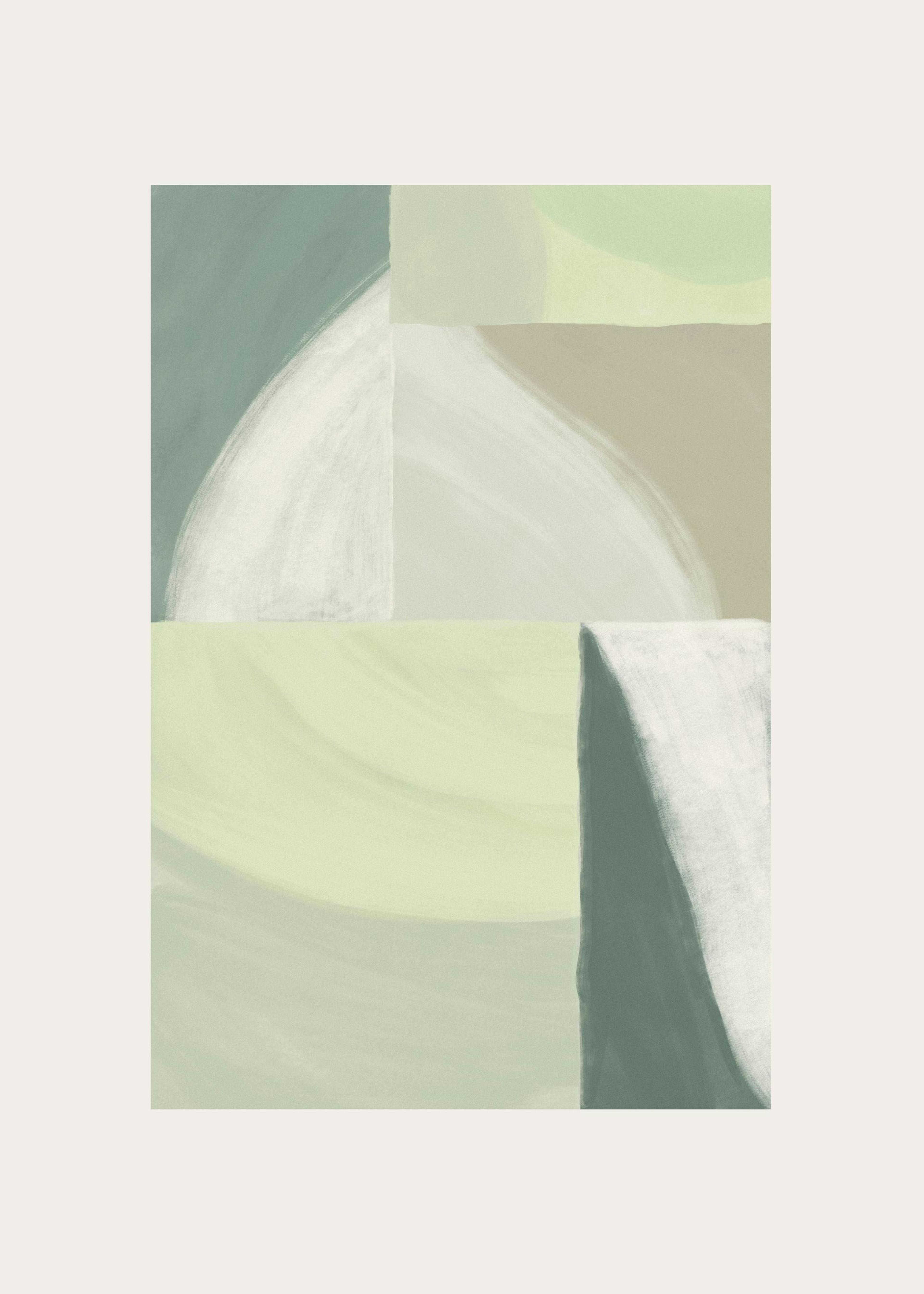 Green Color Blocks Poster 0