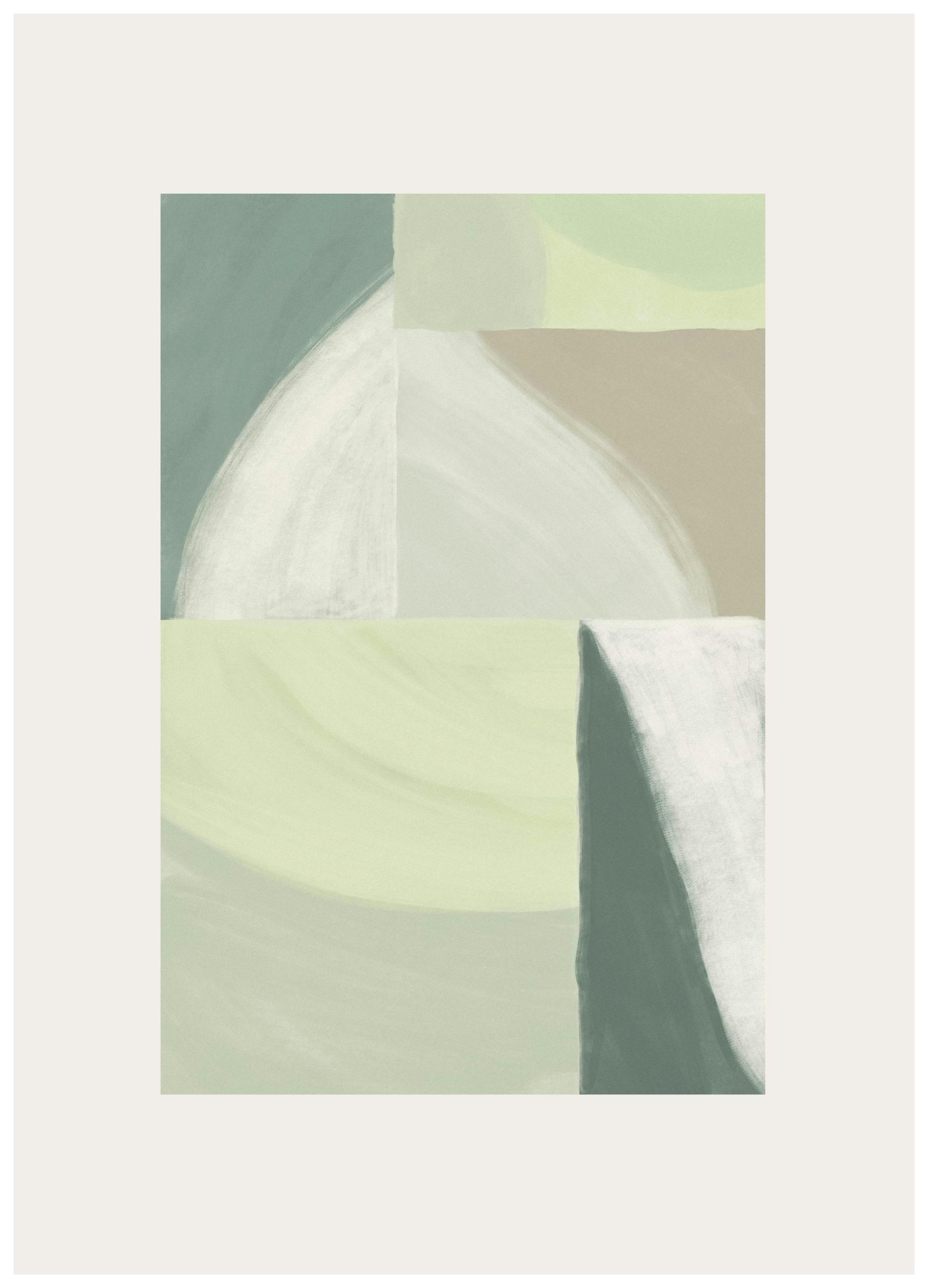 Green Color Blocks Plakat (70x100 cm)-Plakaty
