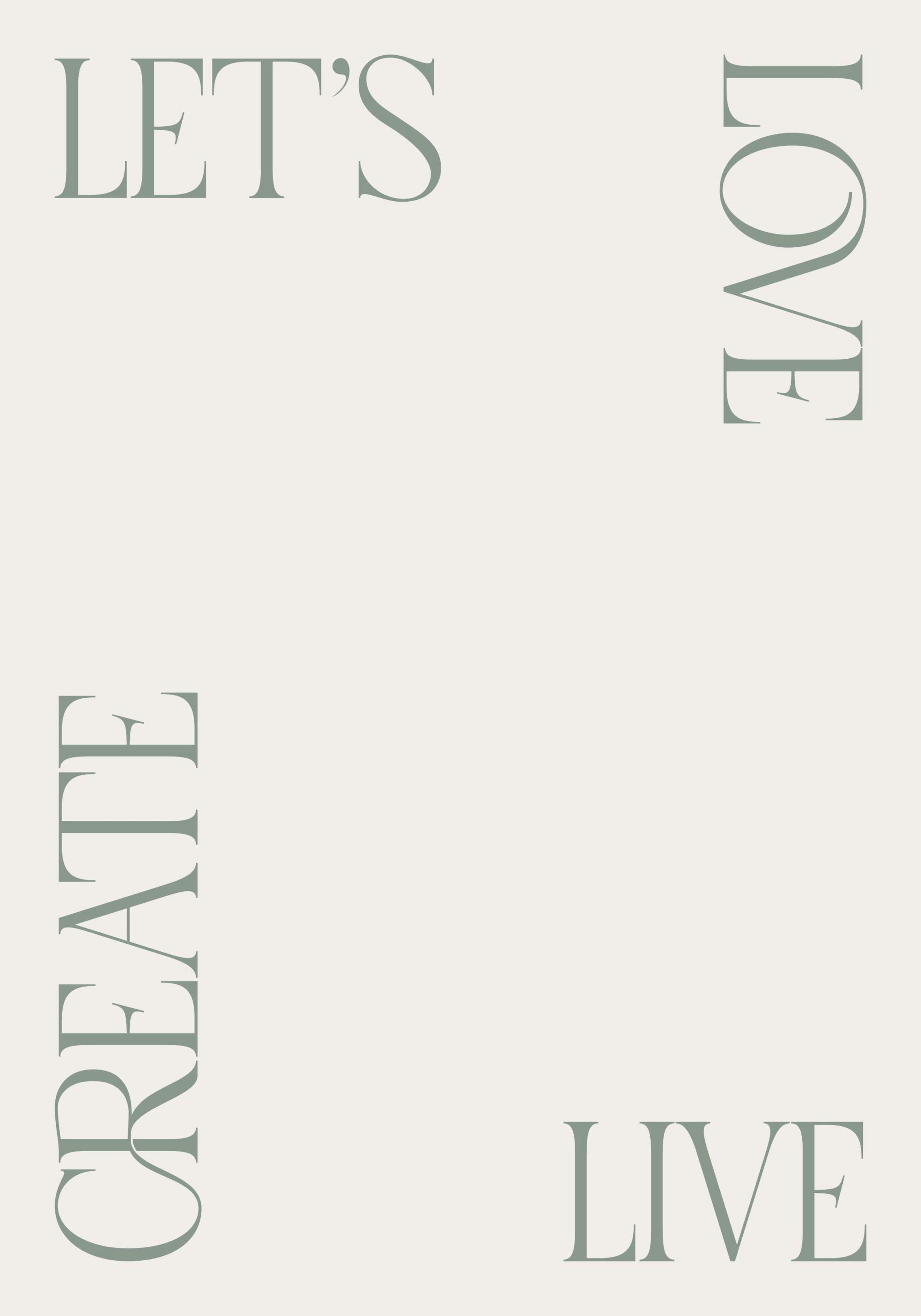 Let's Love Live Create Print