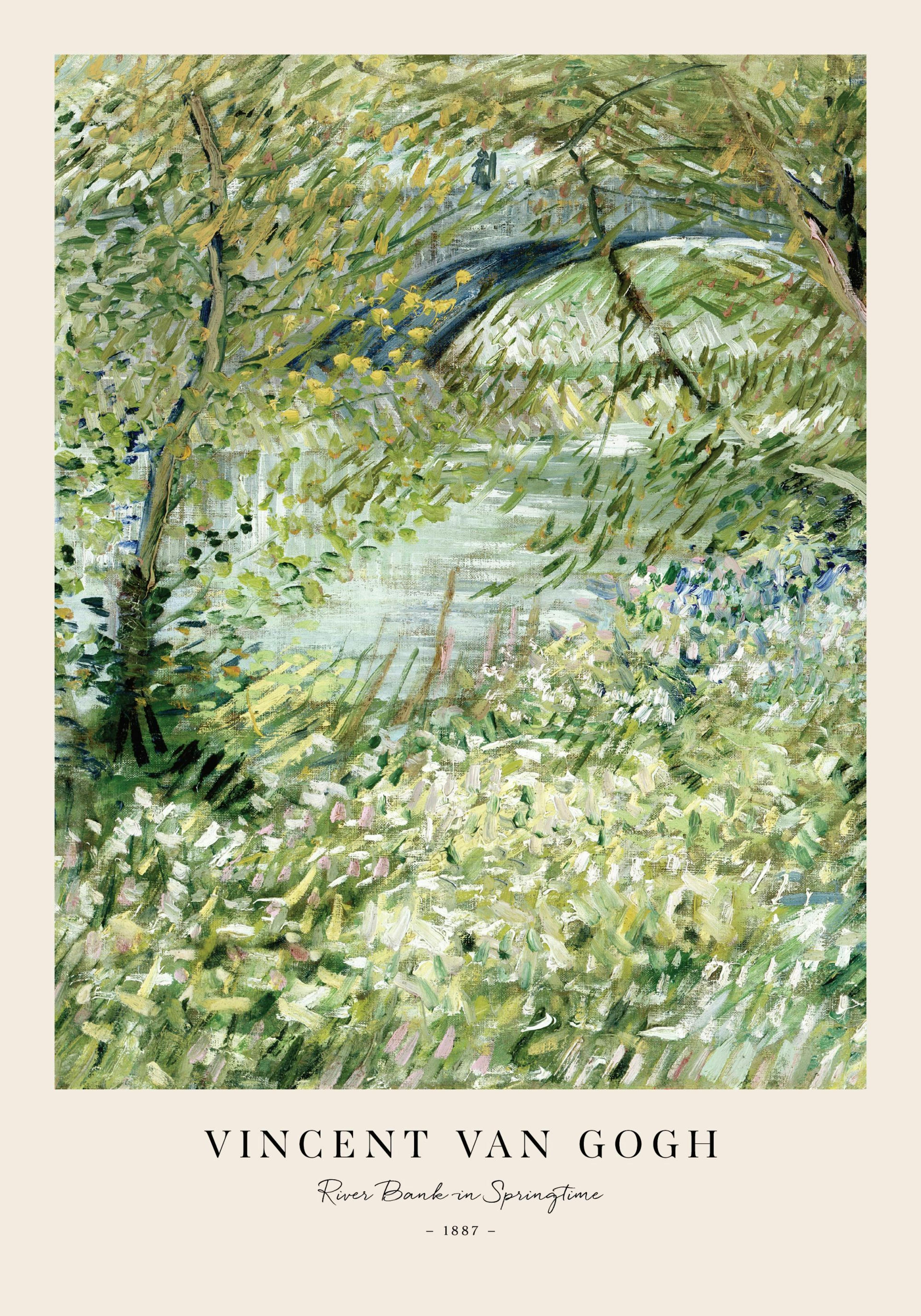 Van Gogh - River Bank in Springtime Print