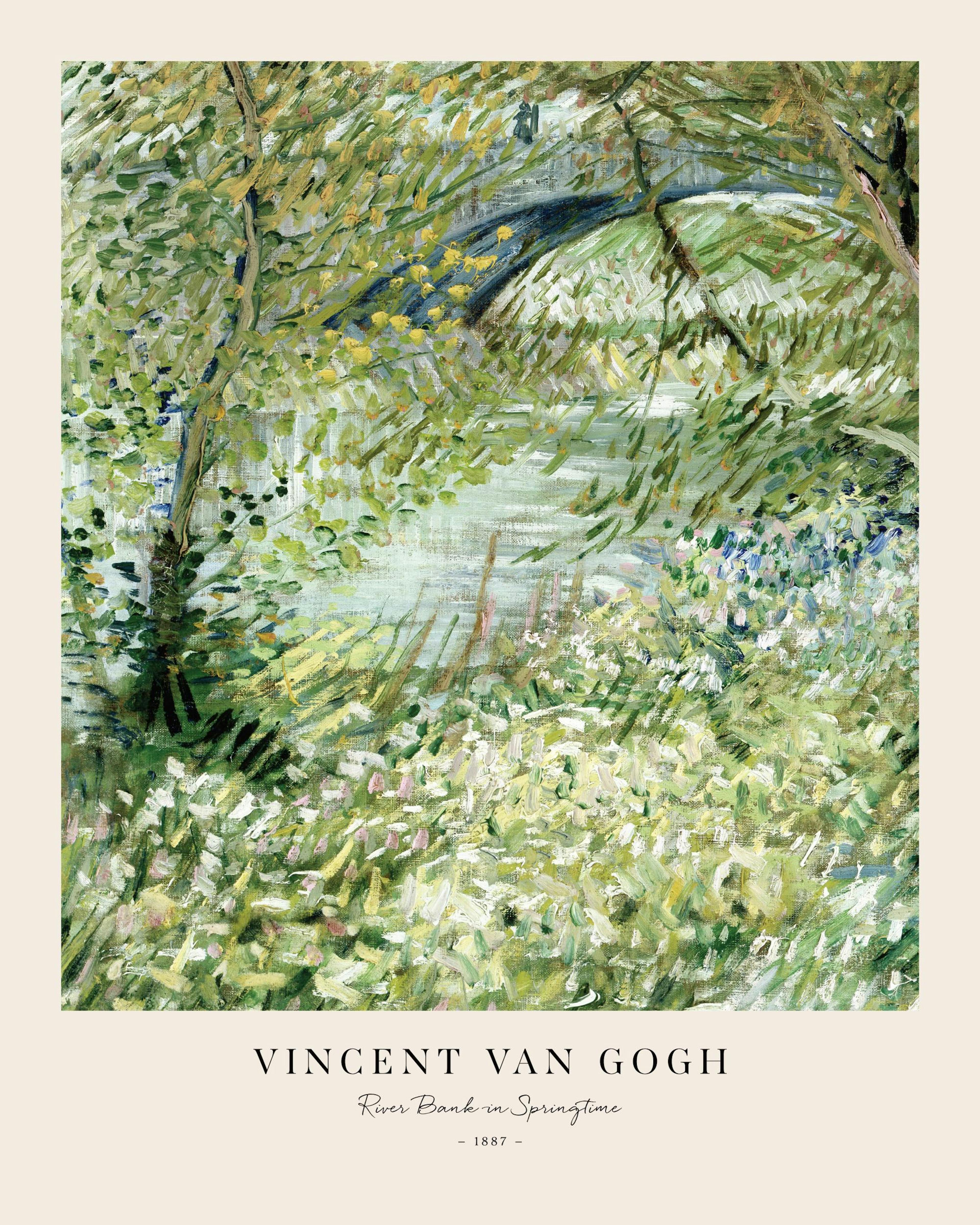 Van Gogh - River Bank in Springtime Juliste 0