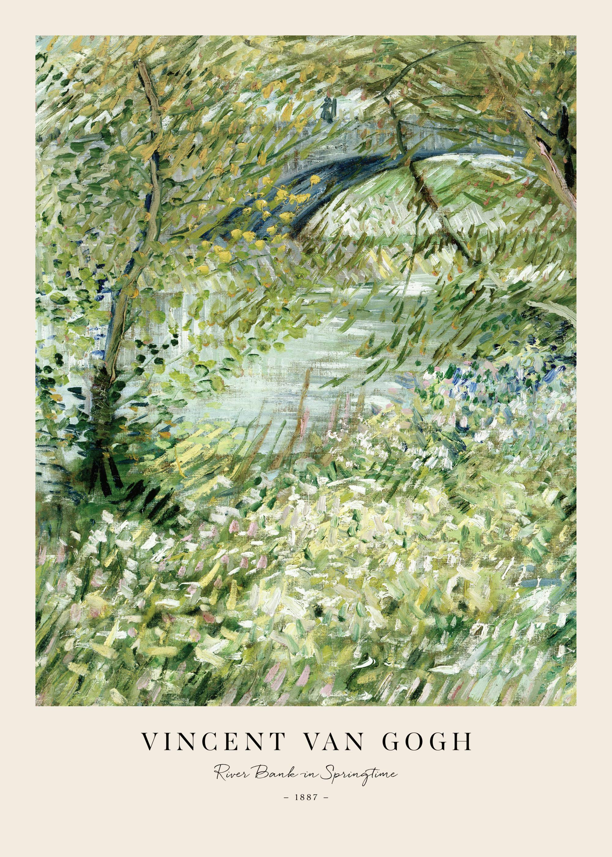 Van Gogh - River Bank in Springtime Plakat 0
