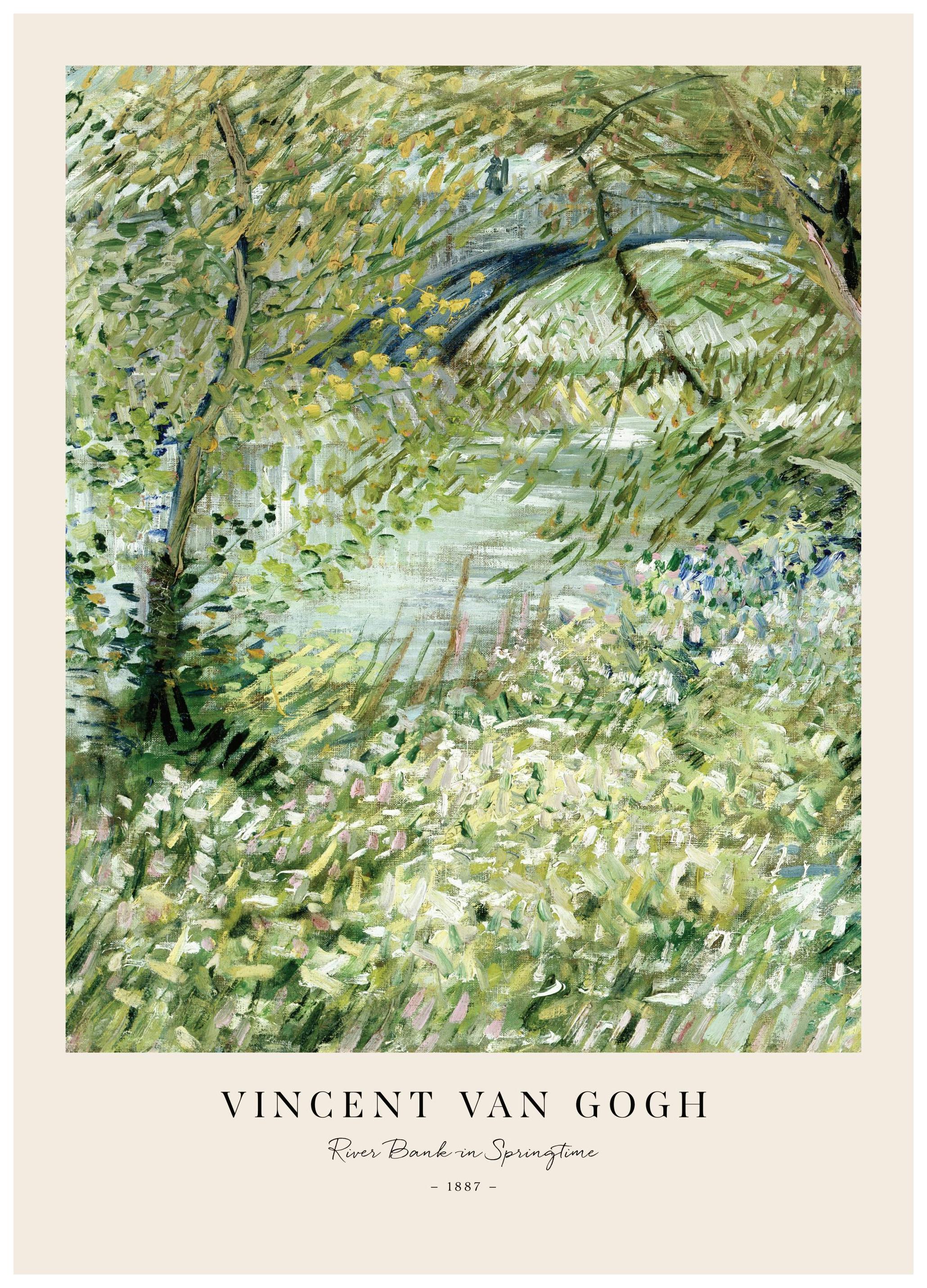Van Gogh - River Bank in Springtime Affiche (40x50 cm) - Van Gogh Affiche