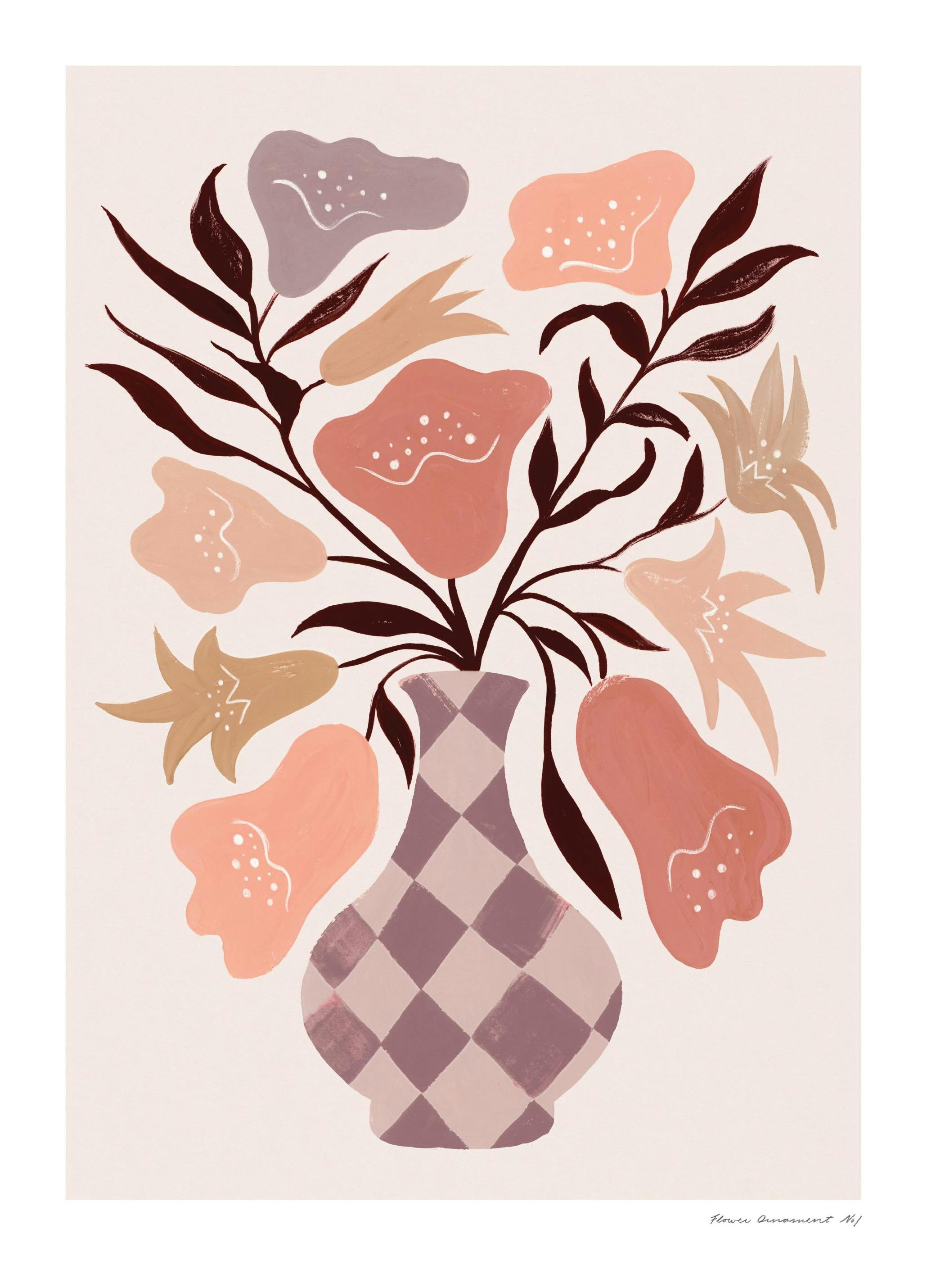 Flower Ornament No1 Print (40x50 cm)