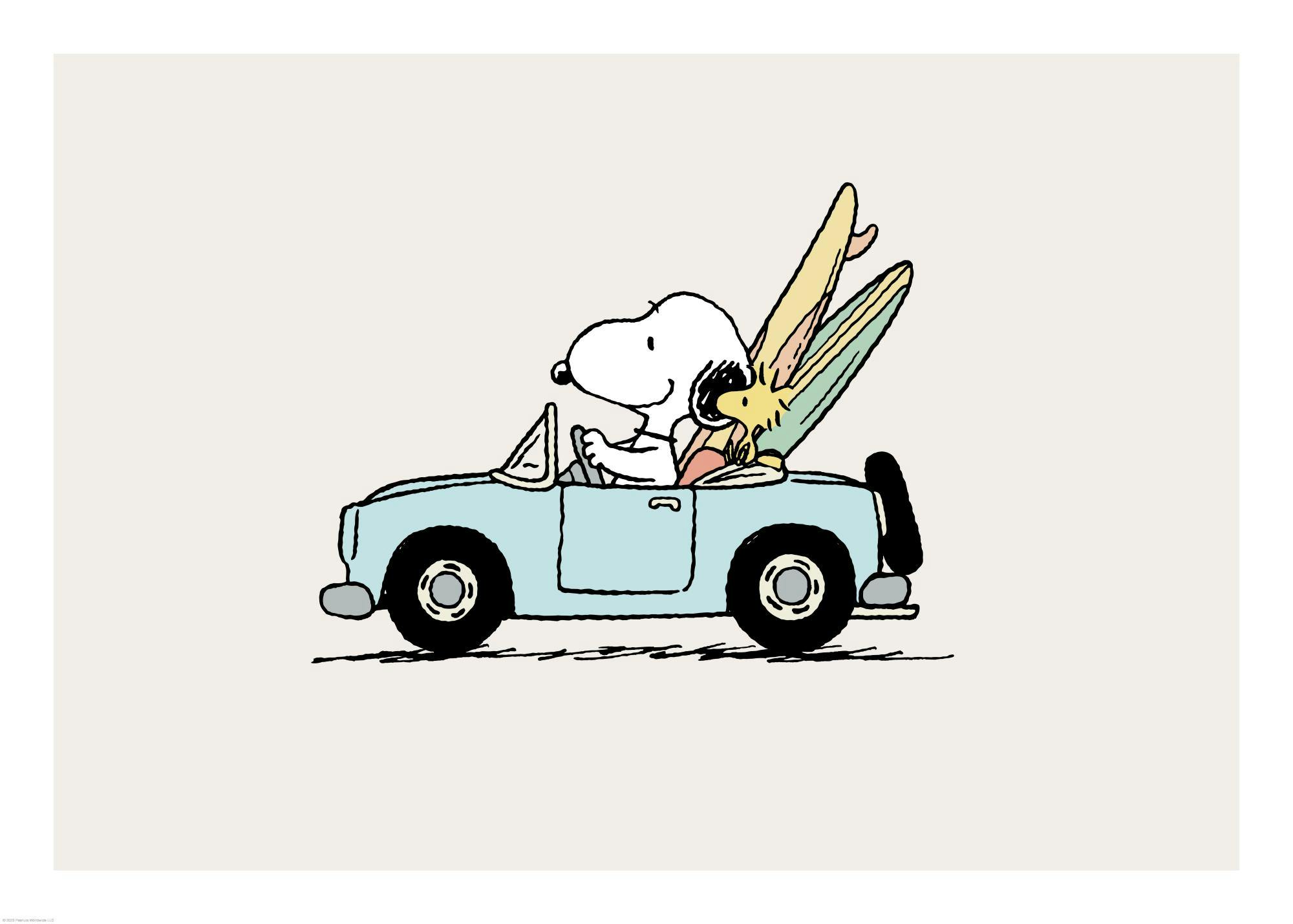Snoopy Driving Poster 0