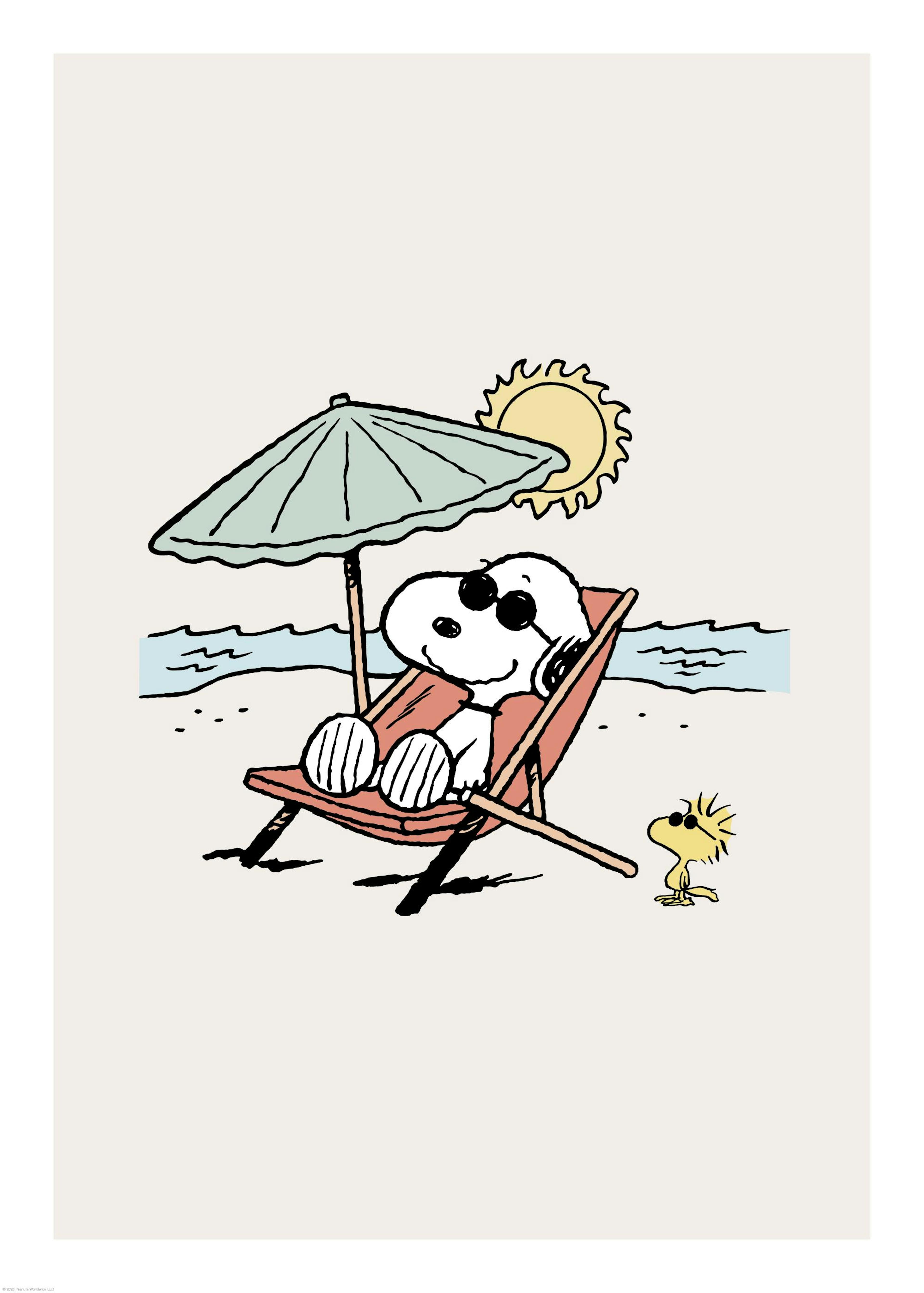 Snoopy on the Beach Print 0
