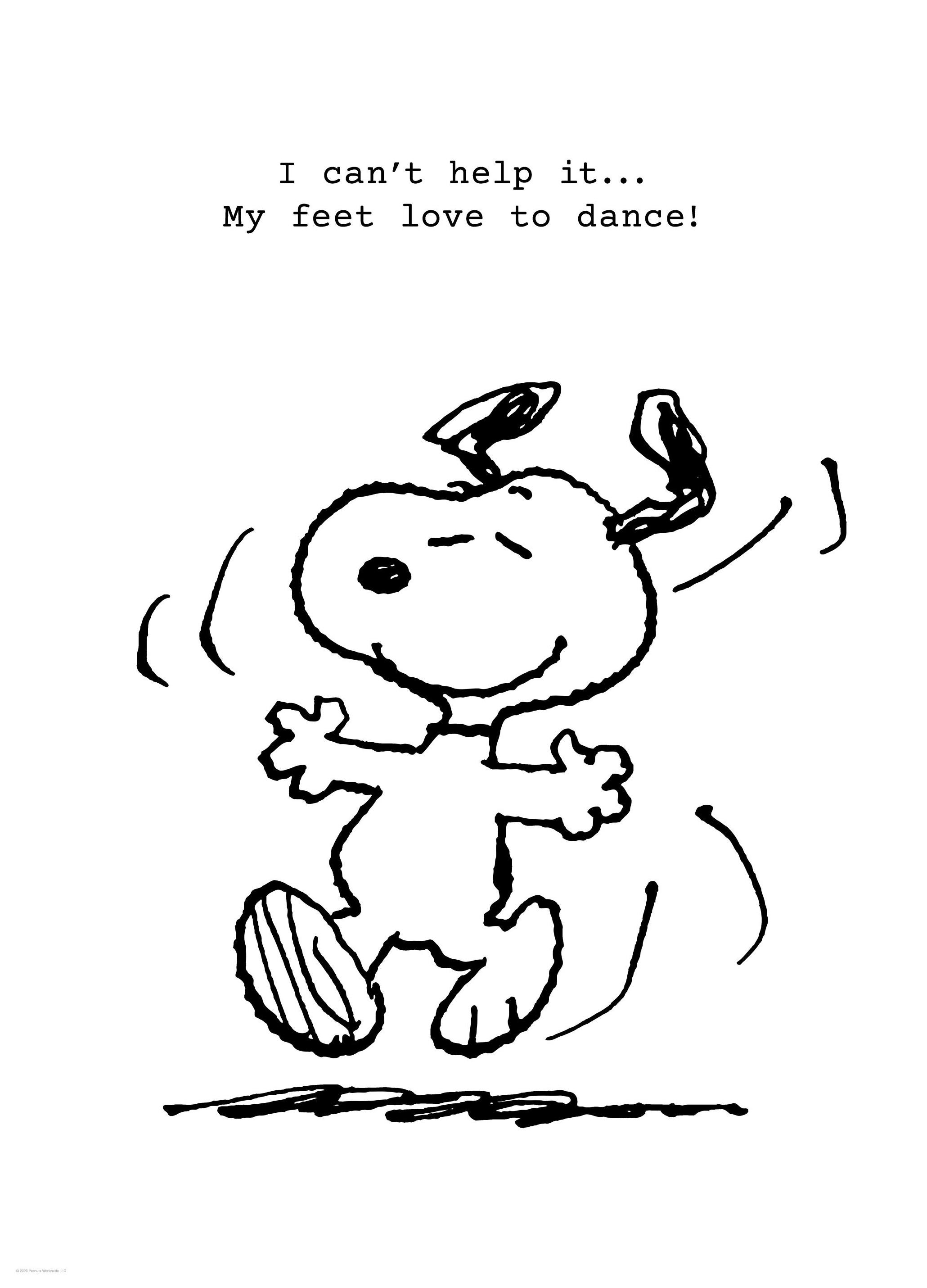 Prints - Snoopy Dancing Print (30x40 cm) - Snoopy