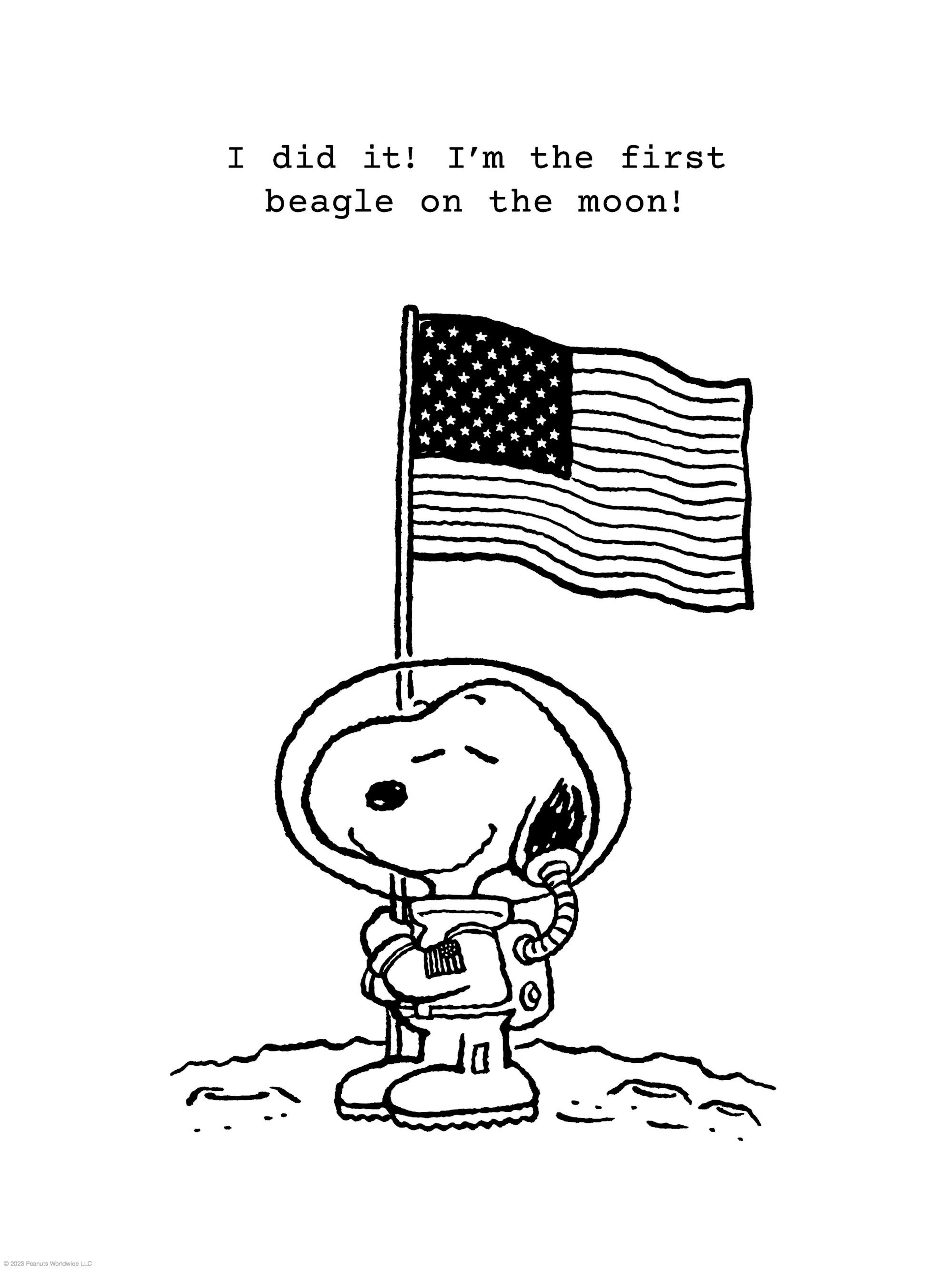 Snoopy on the Moon Poster