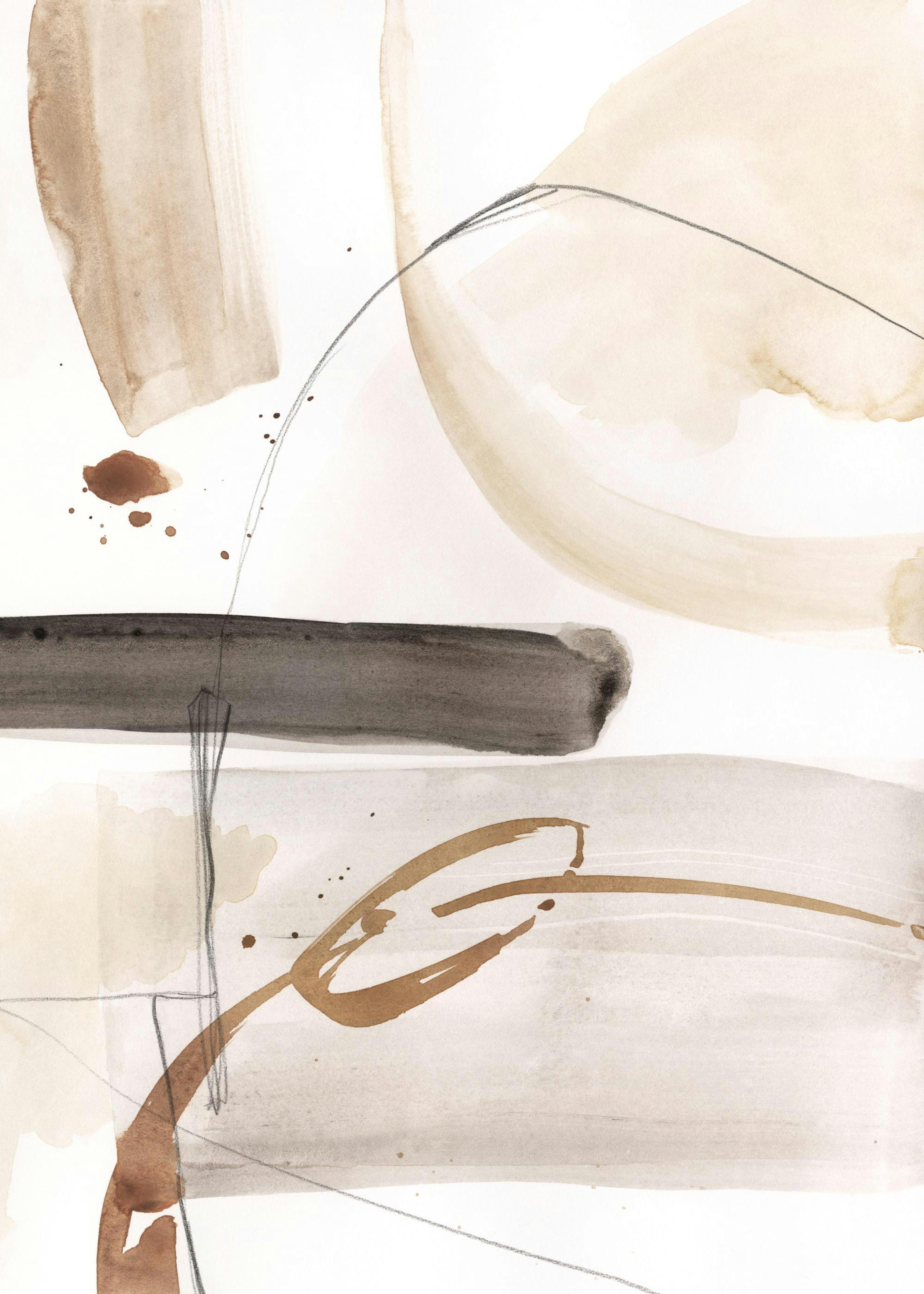 Beige Watercolor No2 Poster 0