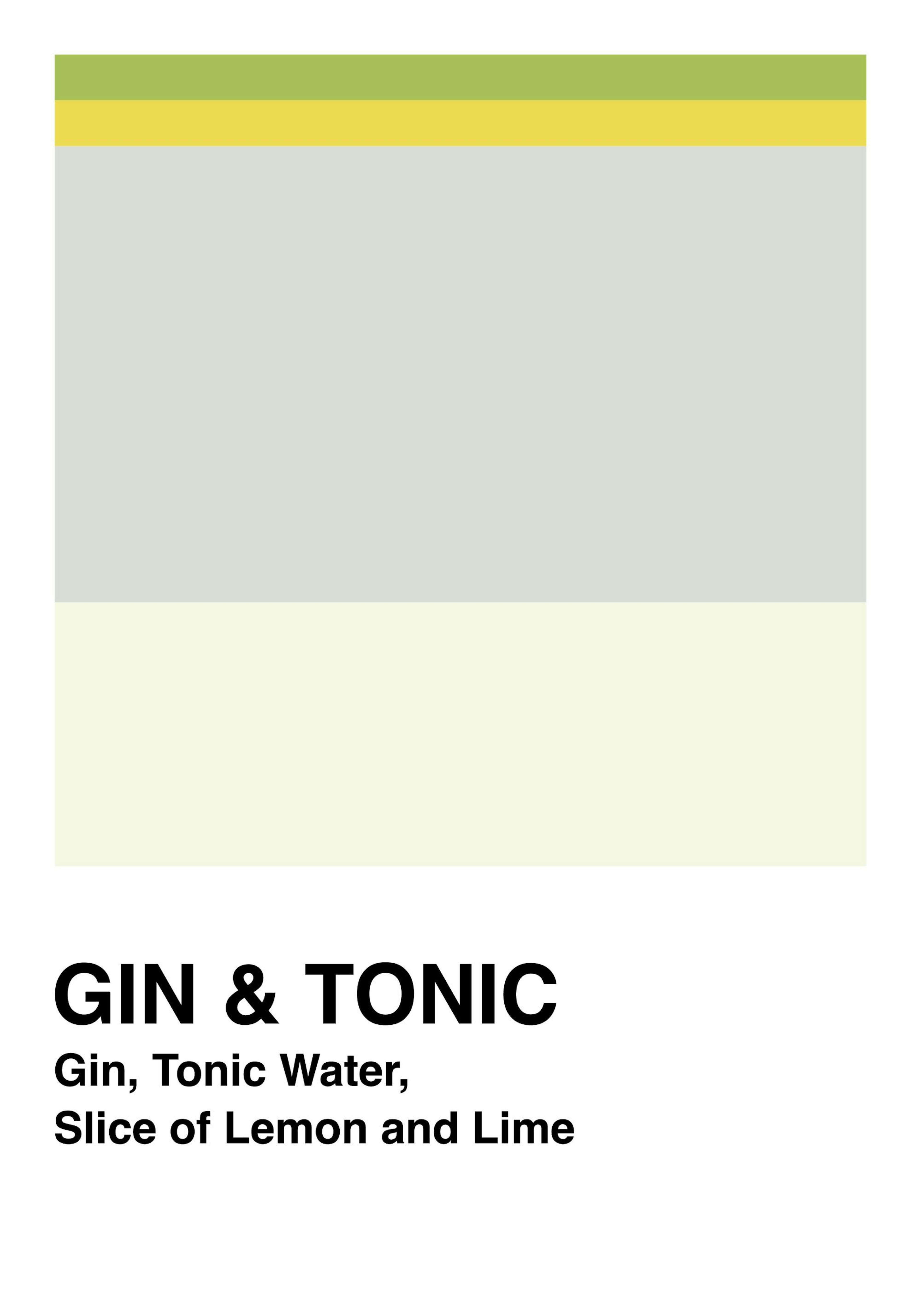 Graphic Gin & Tonic Poster