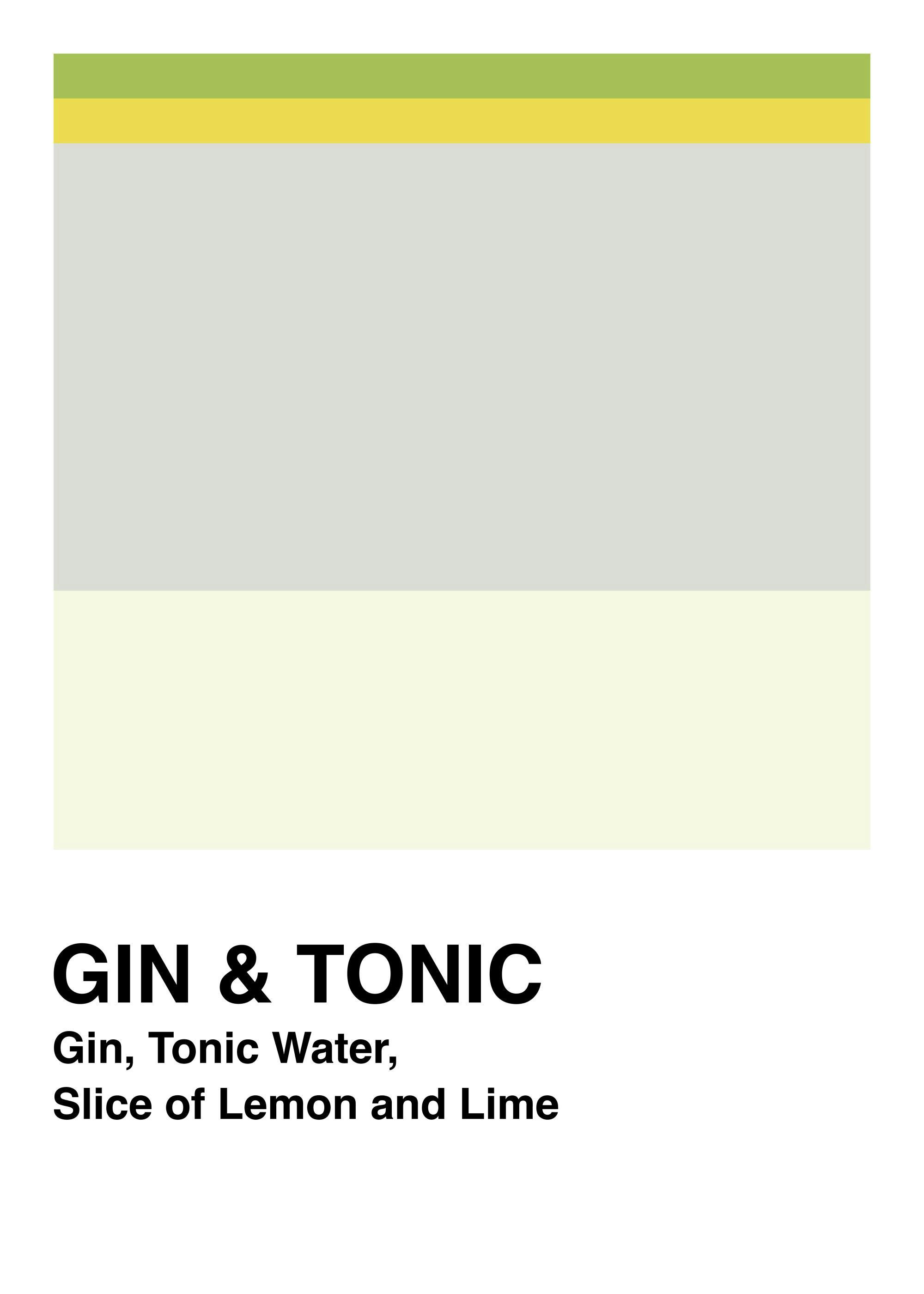 Graphic Gin & Tonic Plakát 0