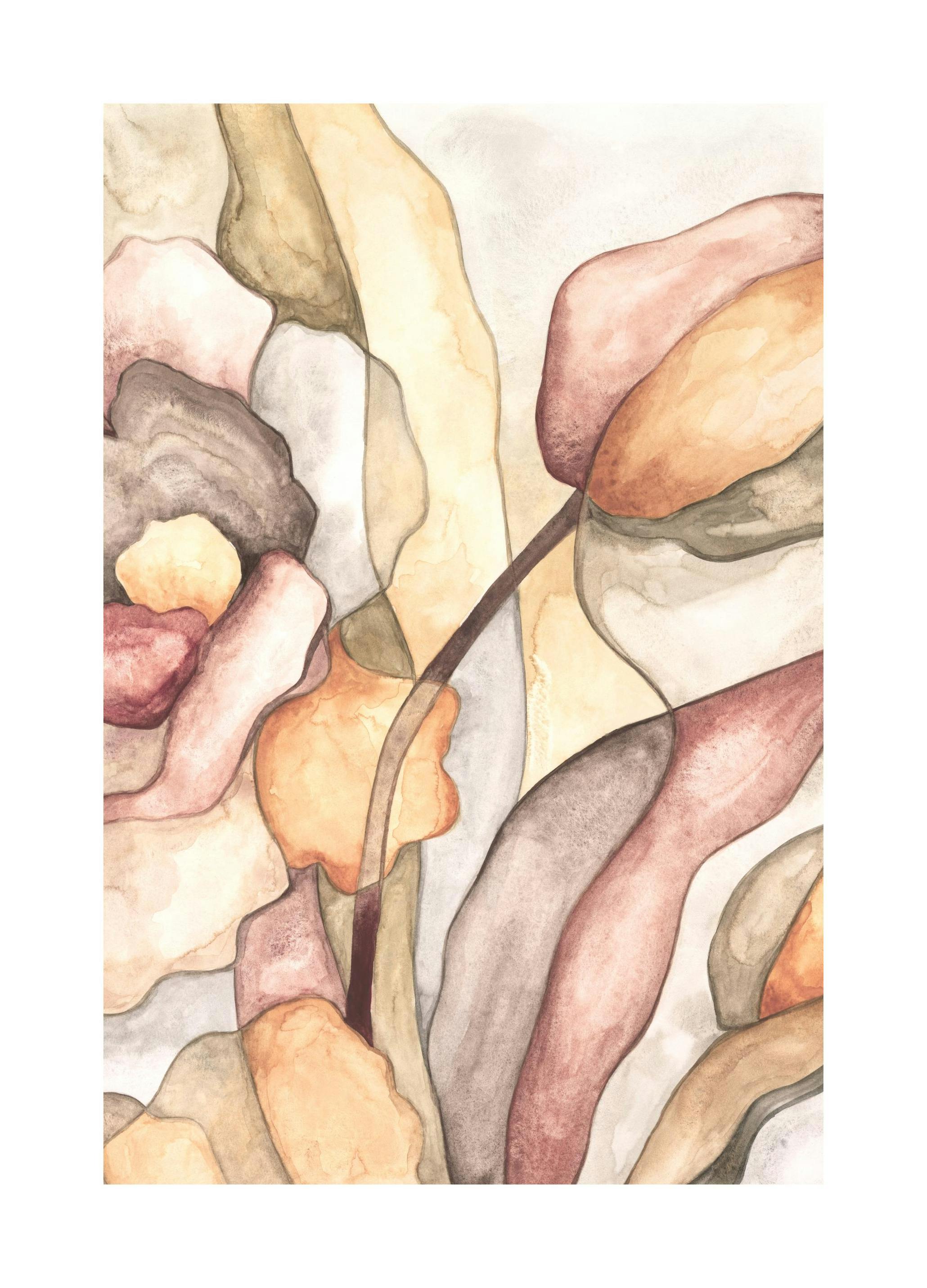 Botanical Shapes No1 Poster (50x70 cm) -  Aquarelle