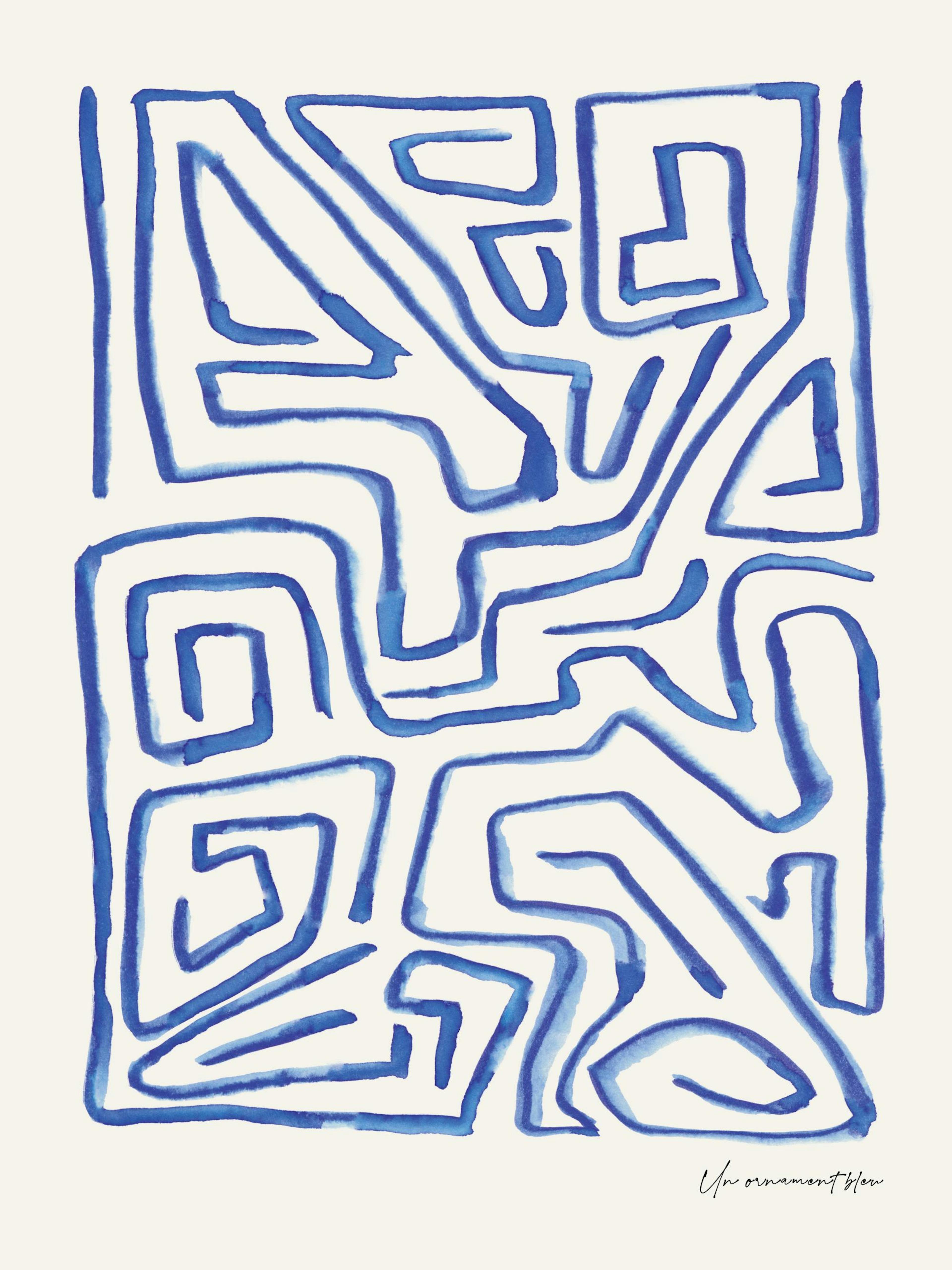 Un Ornament Bleu Plakat