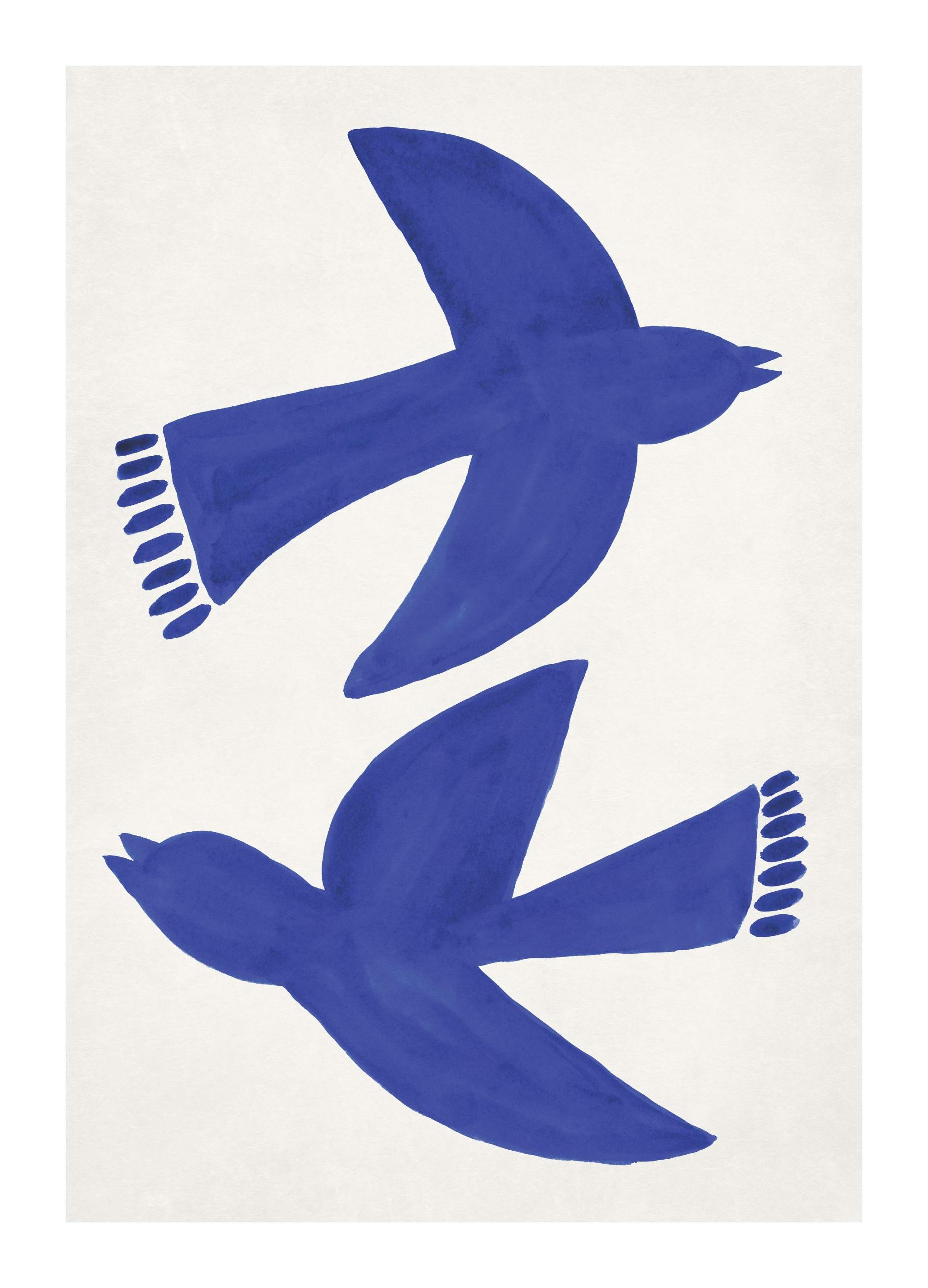 Bluebirds Fly Plakat (21x30 cm) - Plakater > Kunstplakater > Illustrasjoner