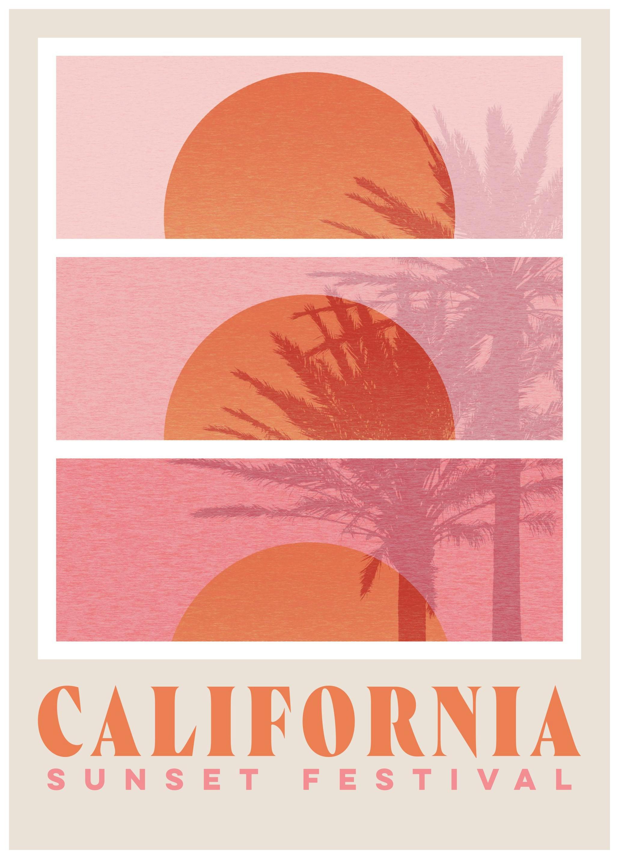 Sunset Festival Poster (21x30 cm) - Grafische posters