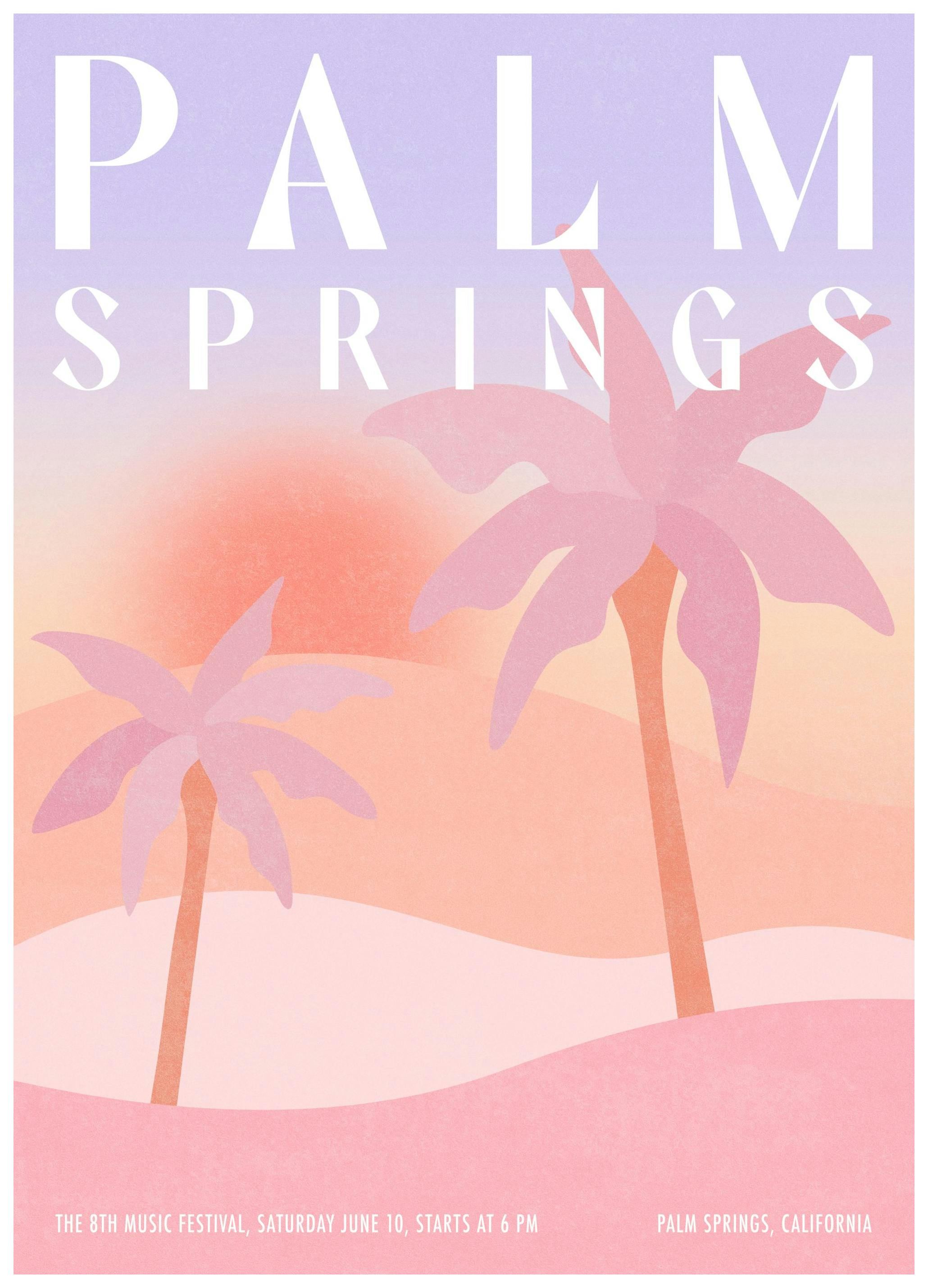 Palm Springs Festival Plakat (30x40 cm)- Grafiki