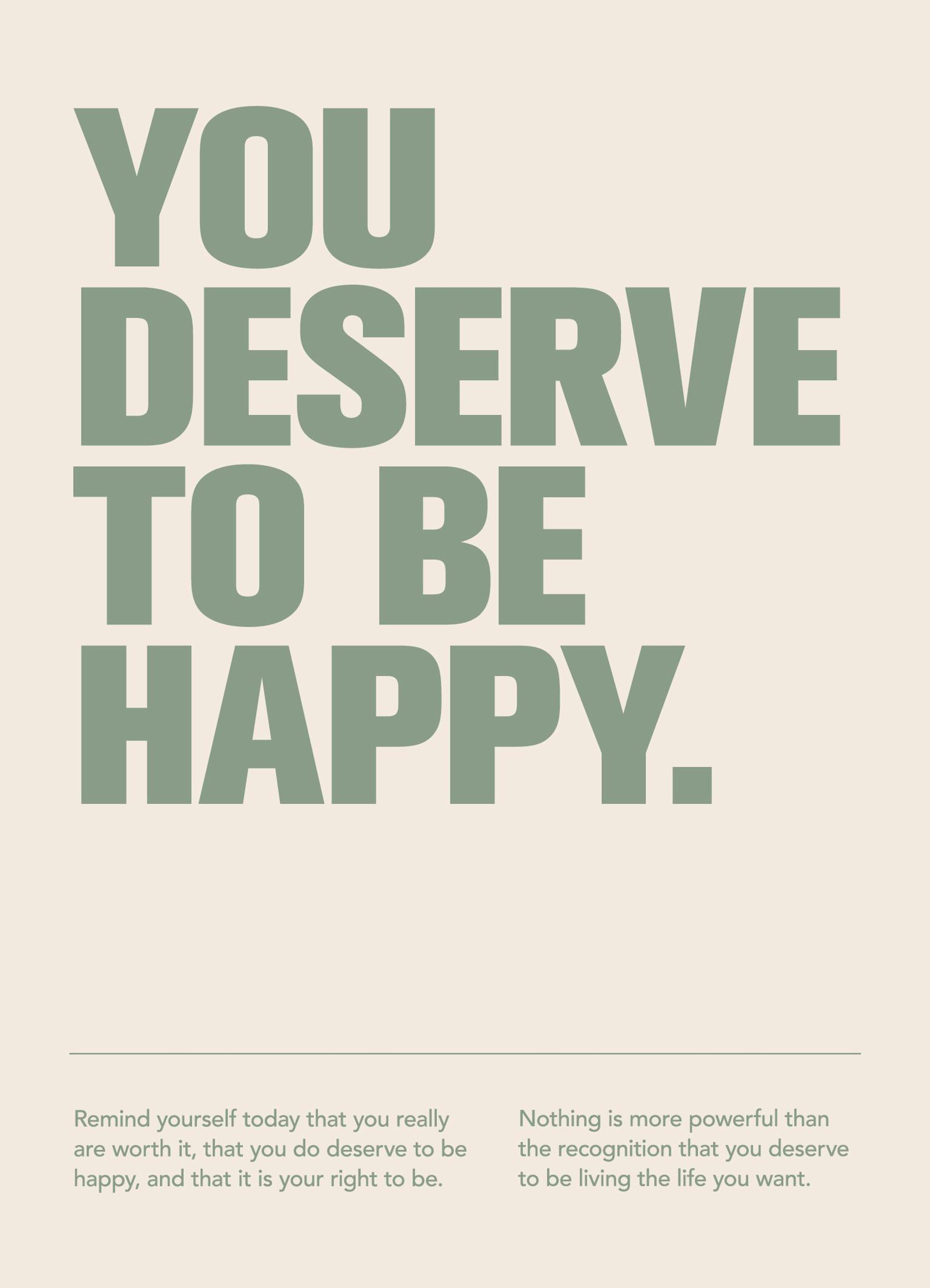 Deserve to be Happy Poster