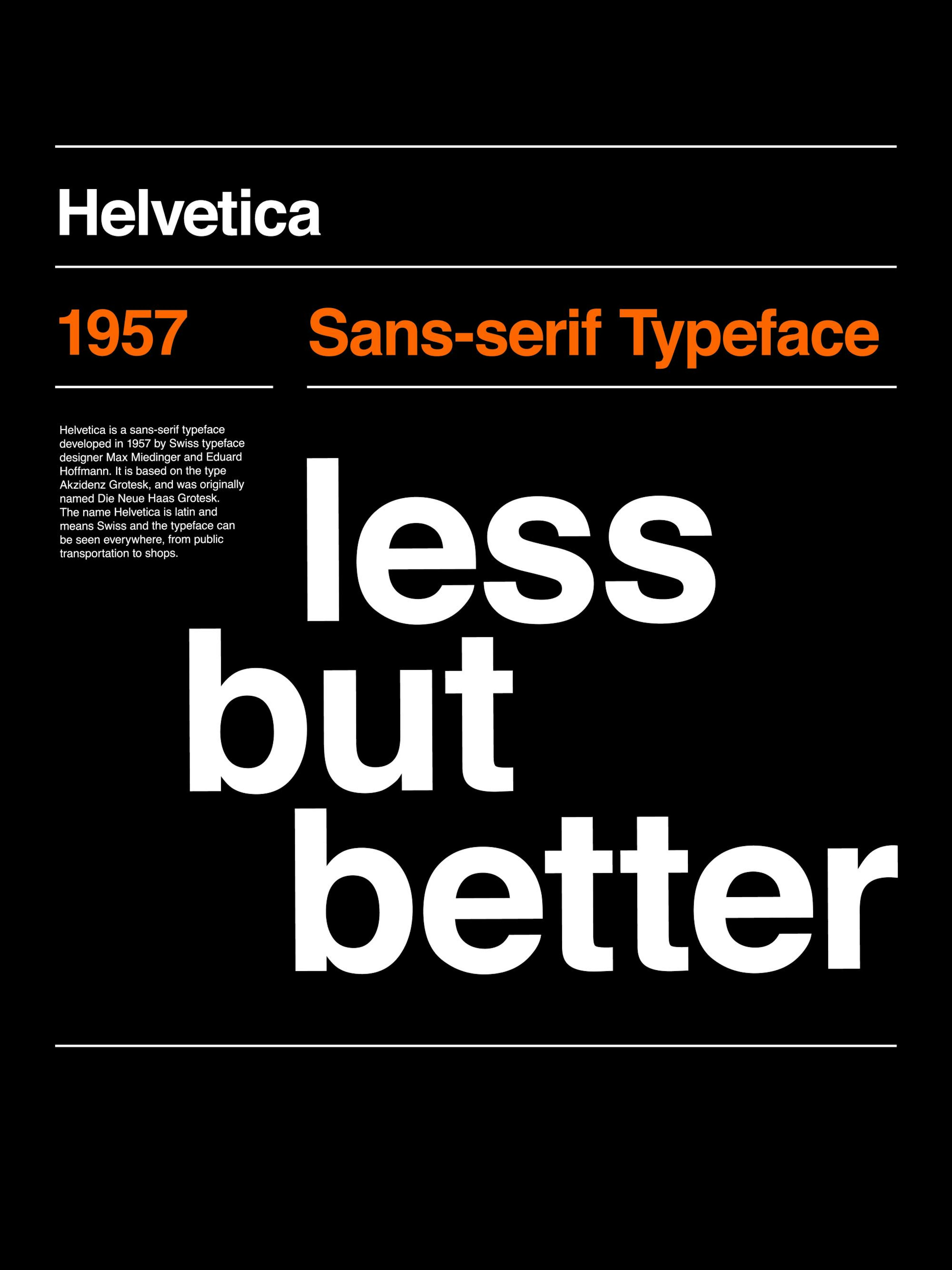 Helvetica Less but Better Print