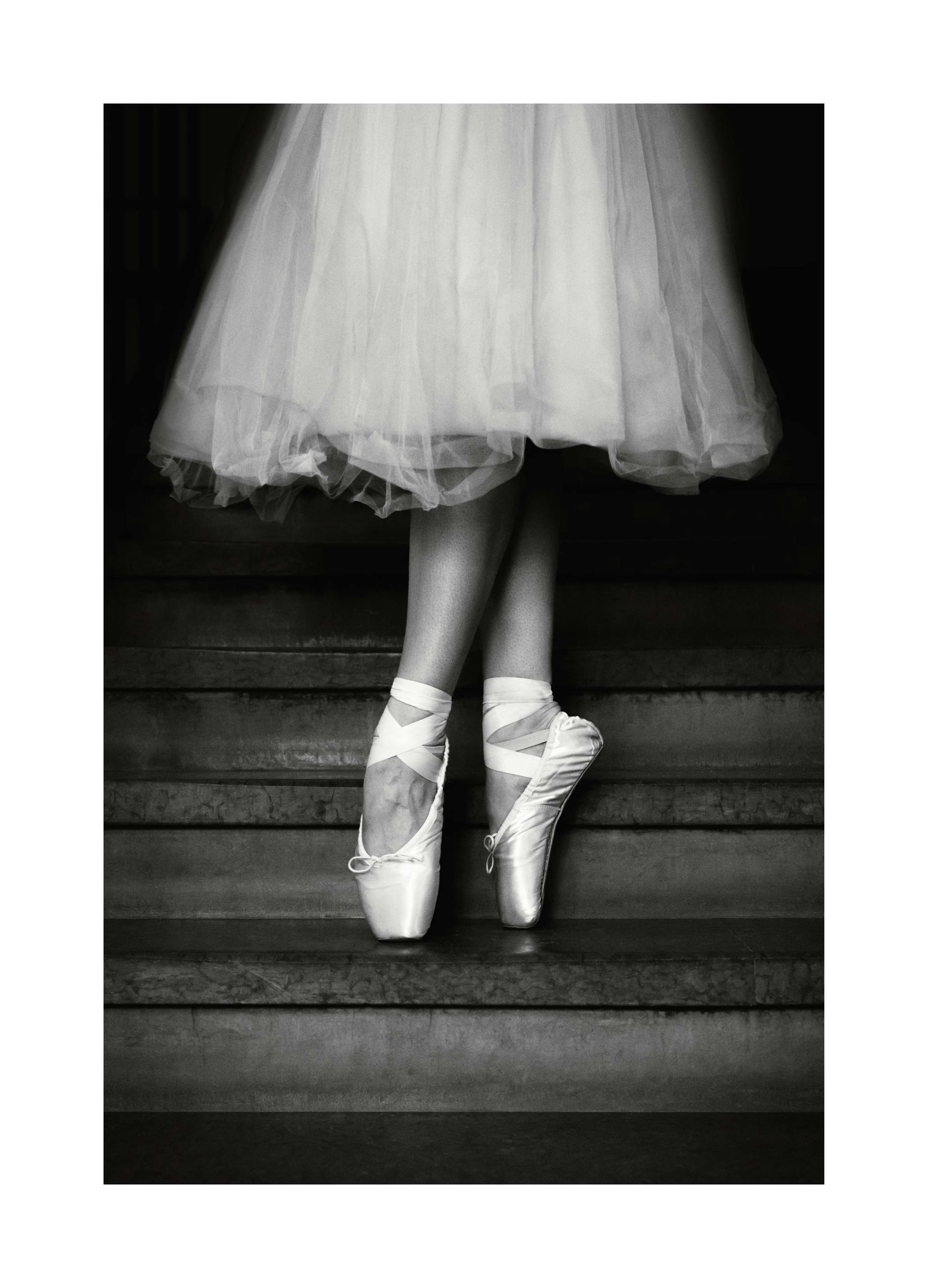 Ballet Shoes Affiche (50x70 cm) - Tableaux photos noir et blanc