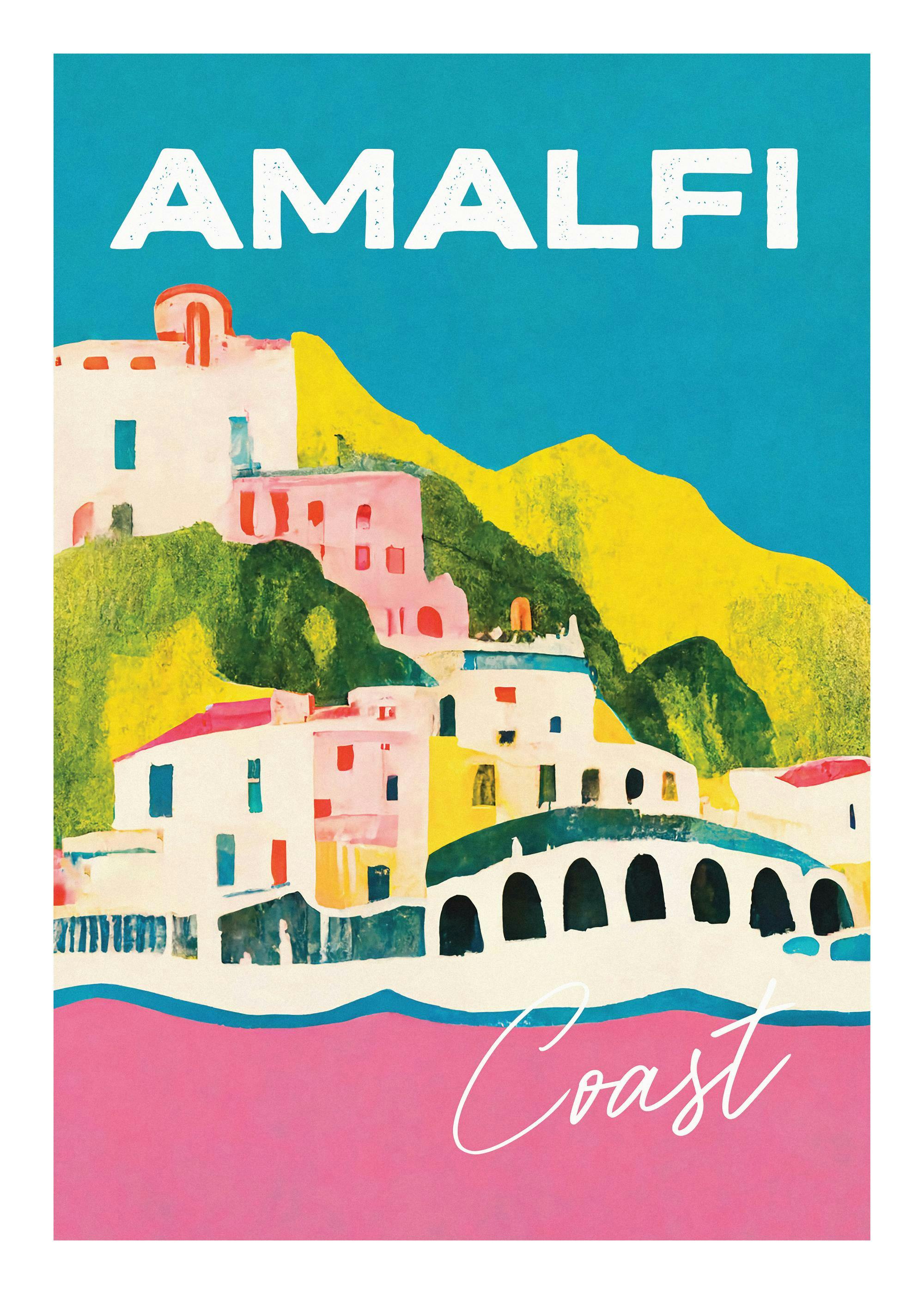 SipCircle - Amalfi Pink Coast Print 0