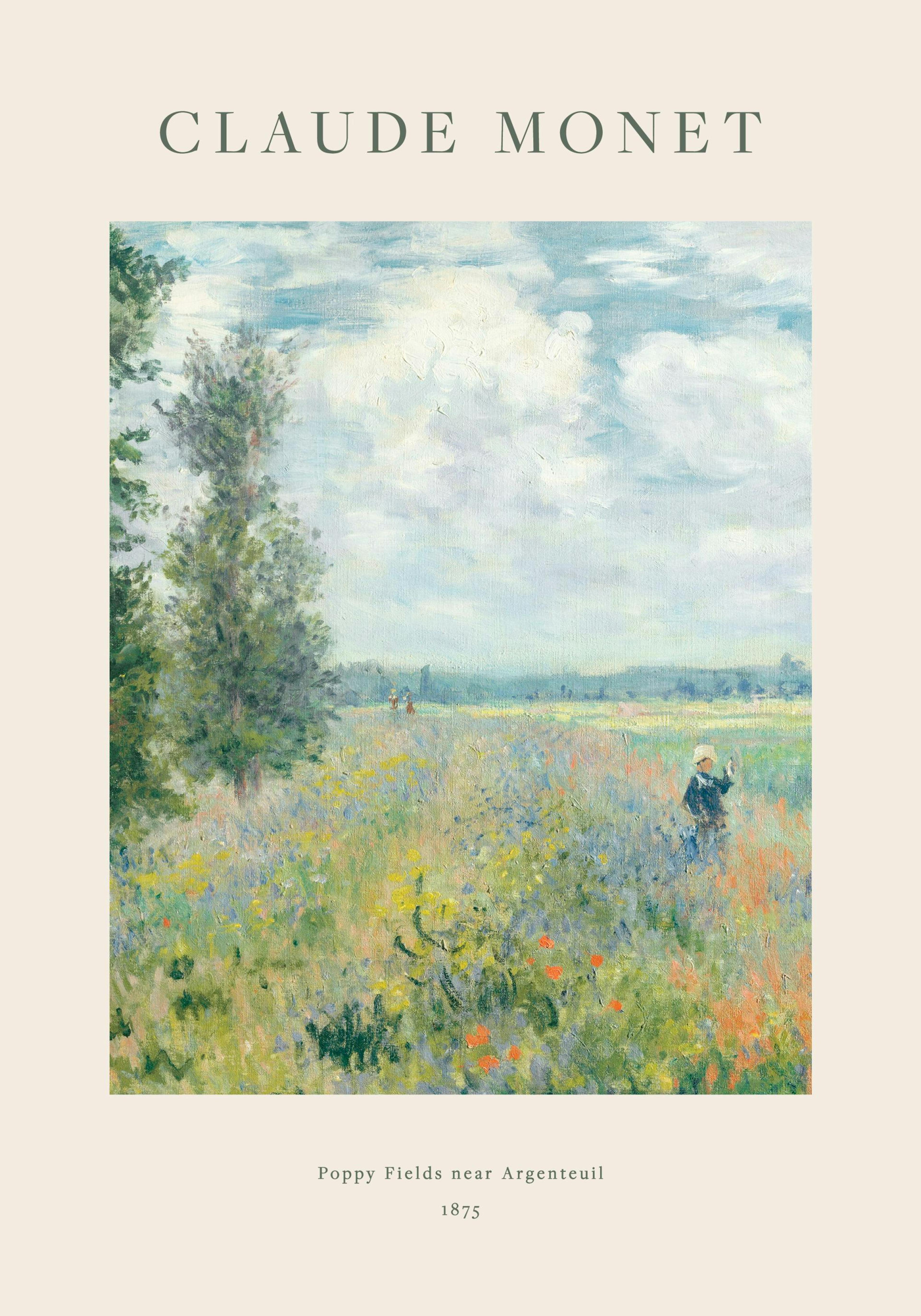 Monet - Poppy Fields near Argenteuil Poster