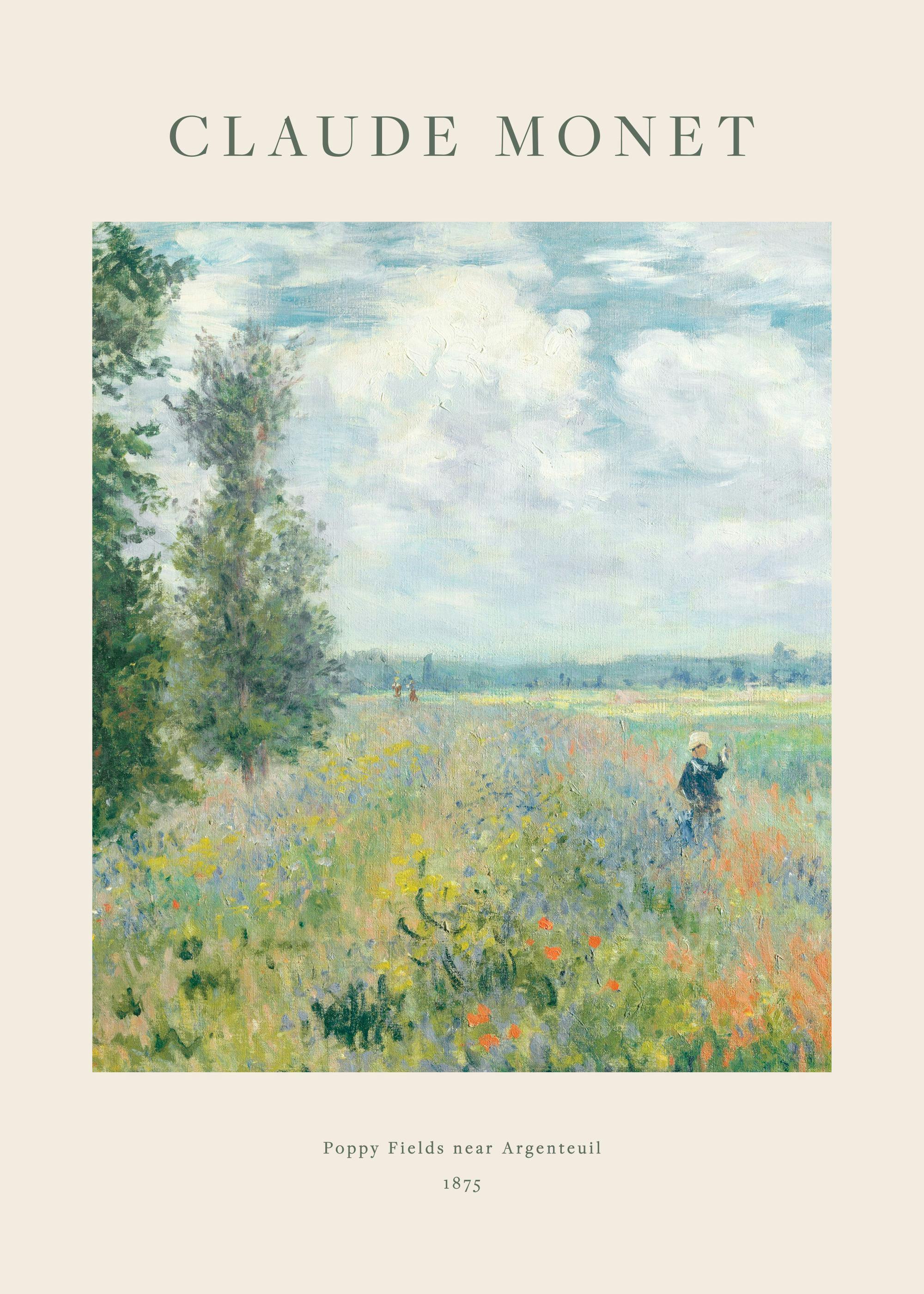 Monet - Poppy Fields near Argenteuil Poster 0