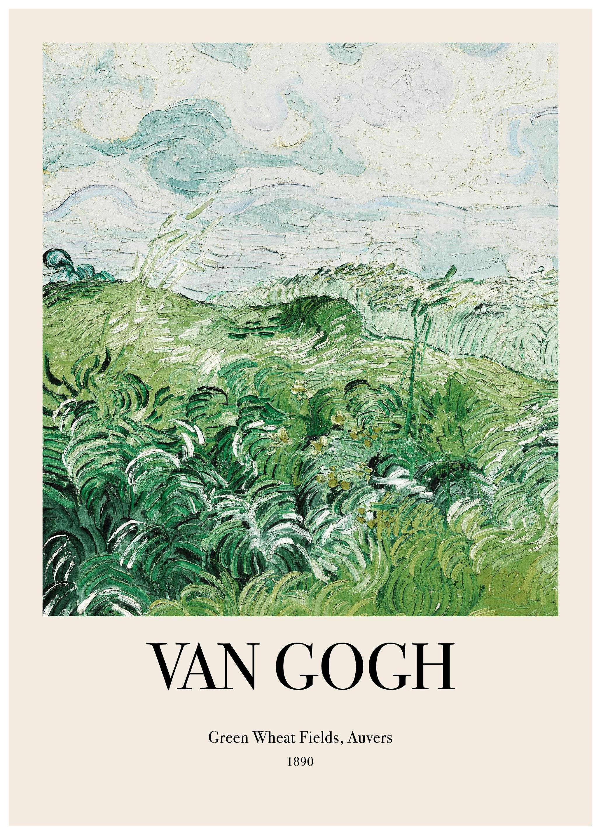 Van Gogh - Green Wheat Fields, Auvers No2 Print (50x70 cm)- Van Gogh Posters