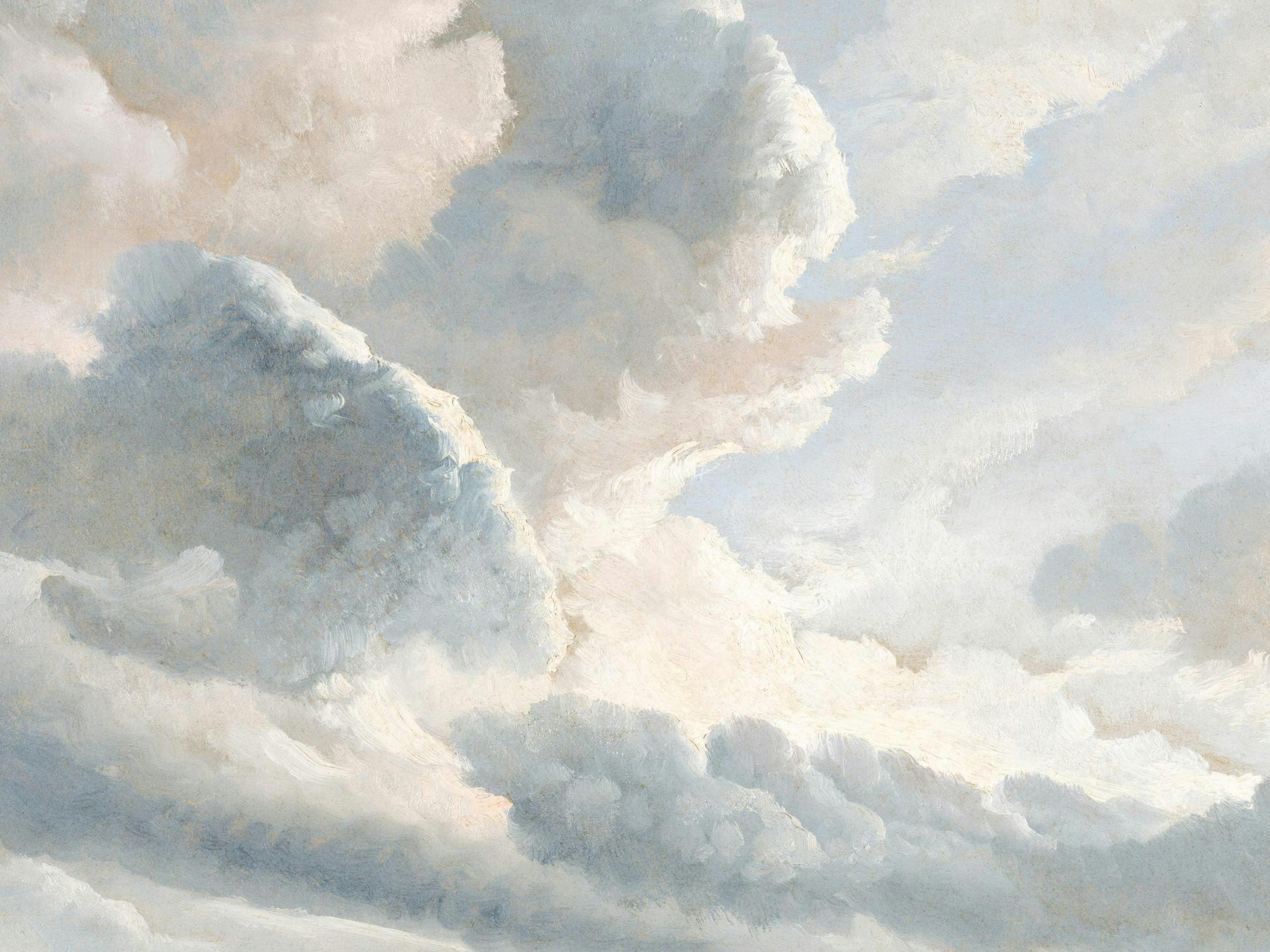 Simon Denis - Study of Clouds with a Sunset near Rome Poster