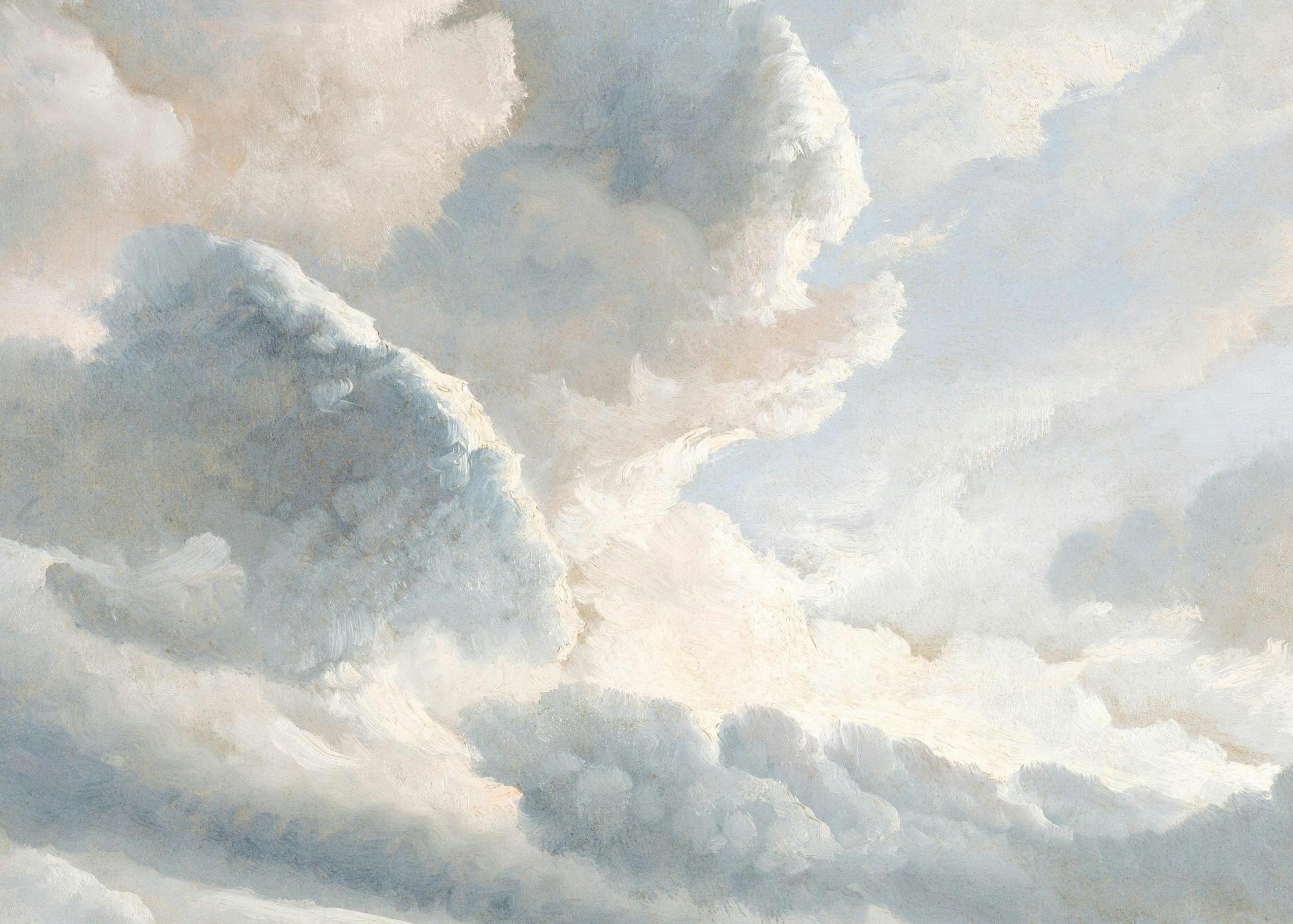 Simon Denis - Study of Clouds with a Sunset near Rome Print 0