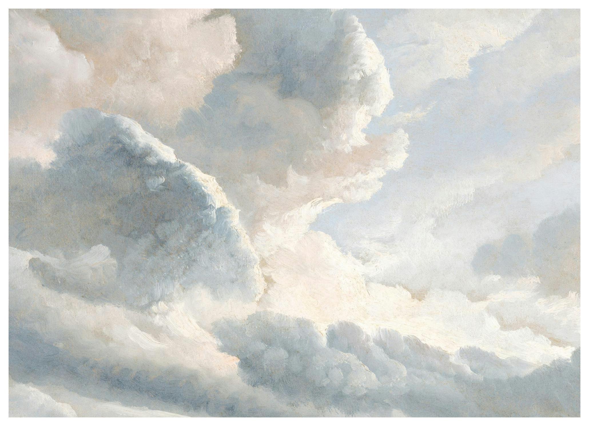Simon Denis - Study of Clouds with a Sunset near Rome Poster (50x70 cm) - Schilderijen van beroemde schilders