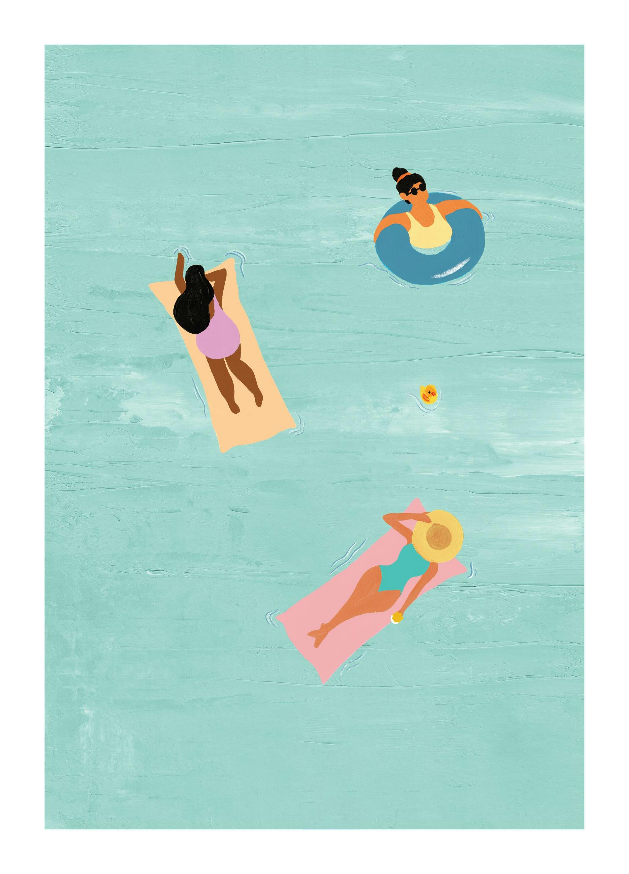 Female Bathing Poster (30x40 cm)- Arte moderna