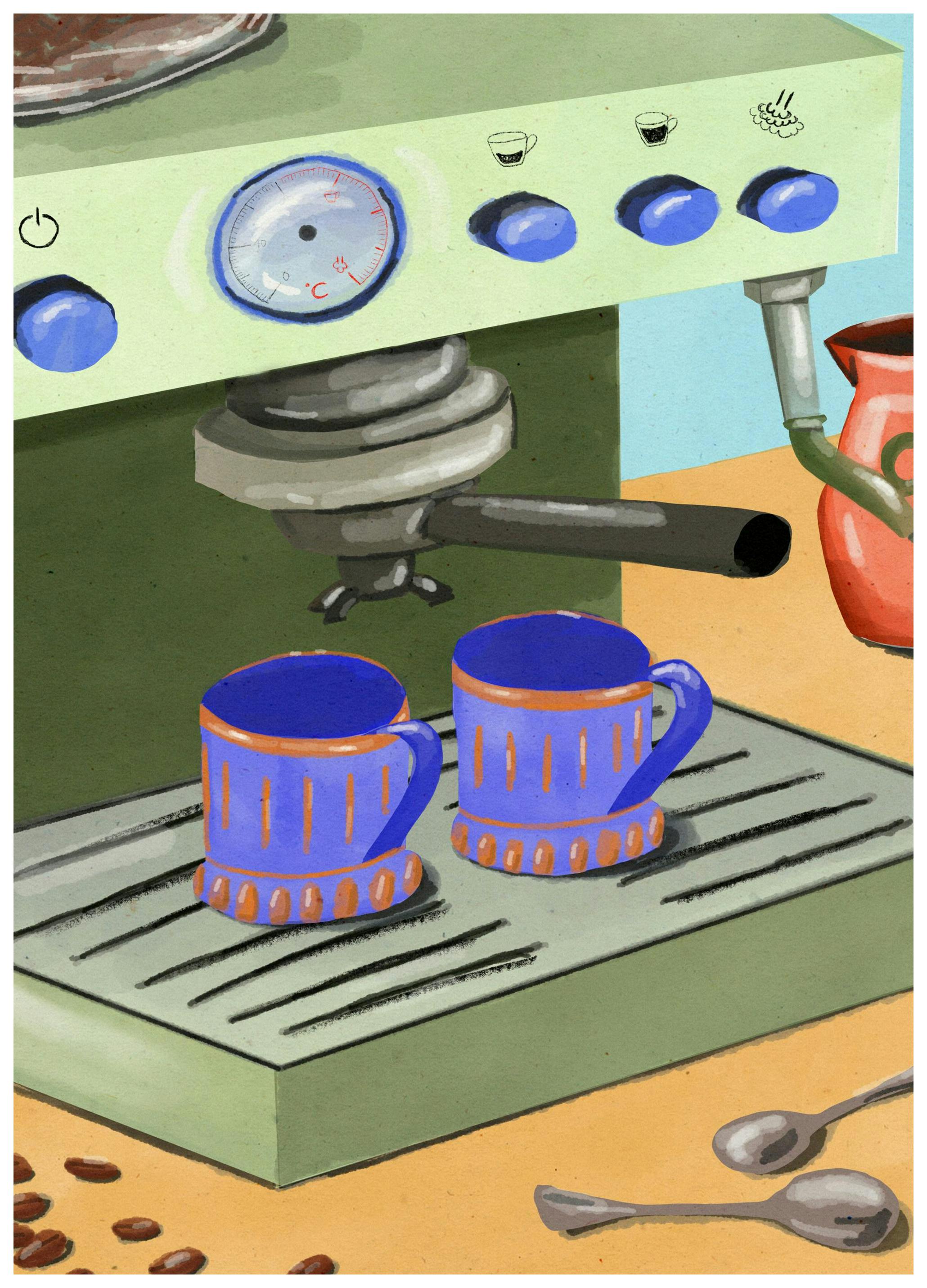 Coffee Corner Poster (50x70 cm)- Arte moderna