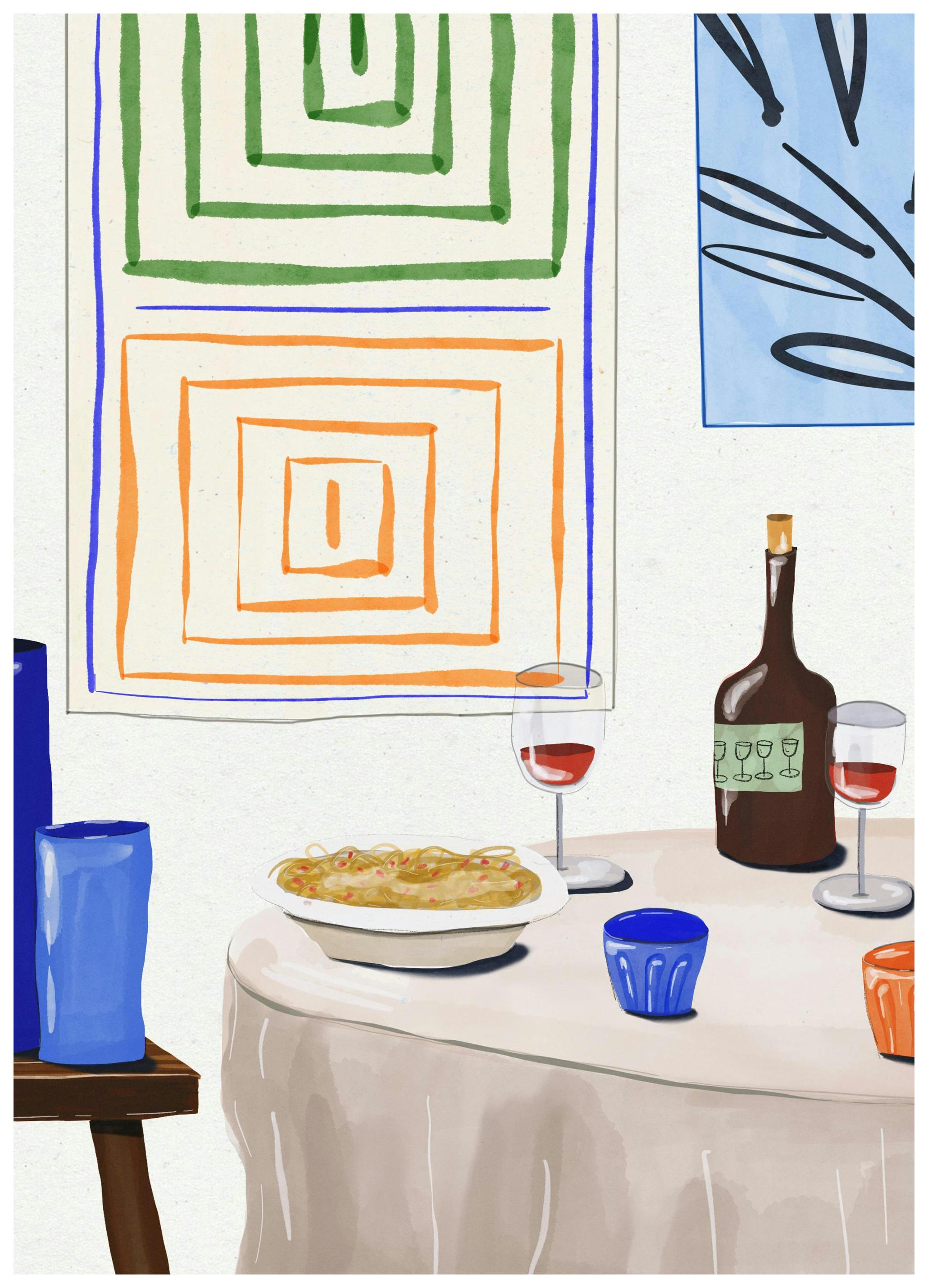 Dinner with Friends Poster (30x40 cm)- Arte moderna