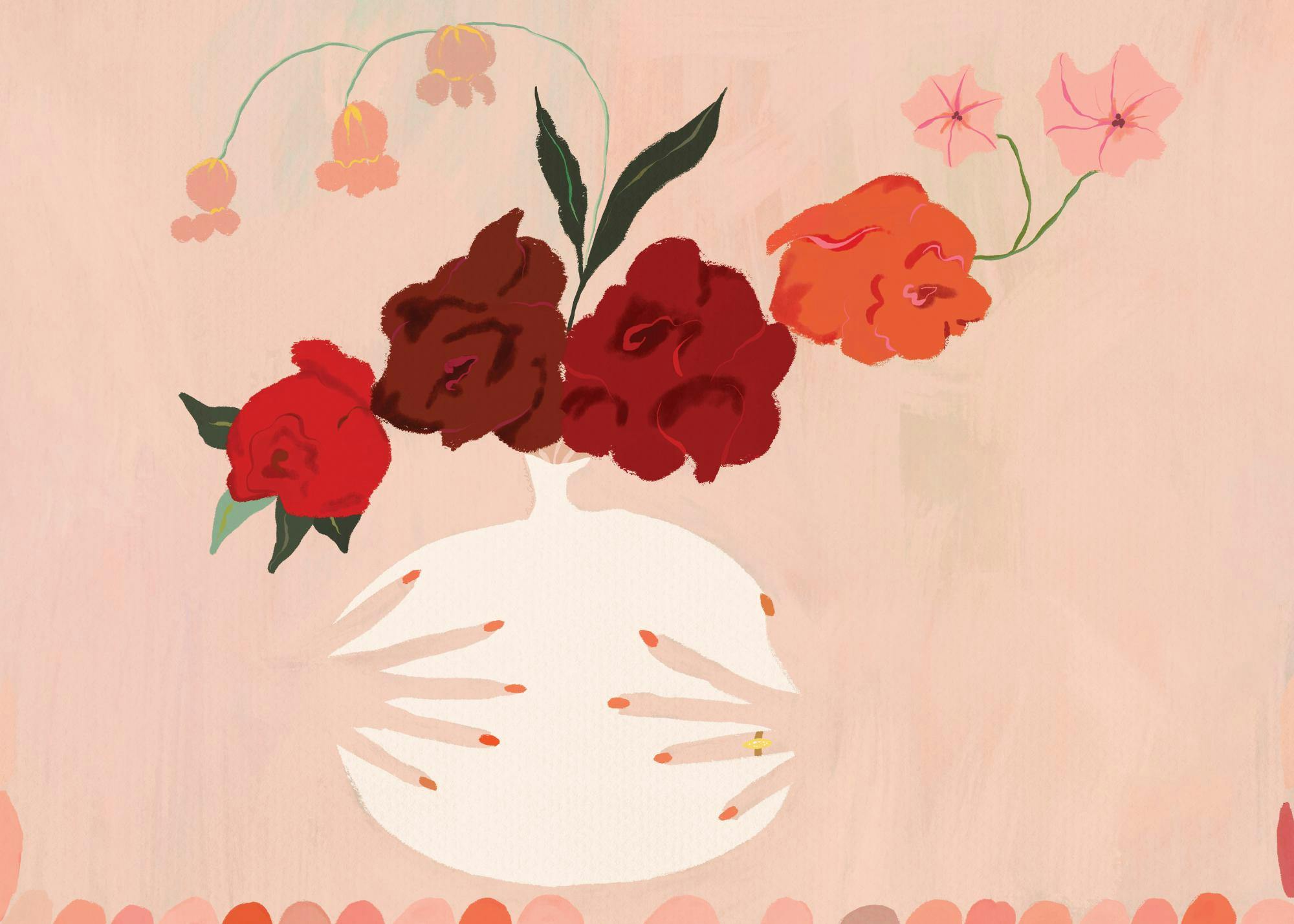 Vase of Roses Print 0