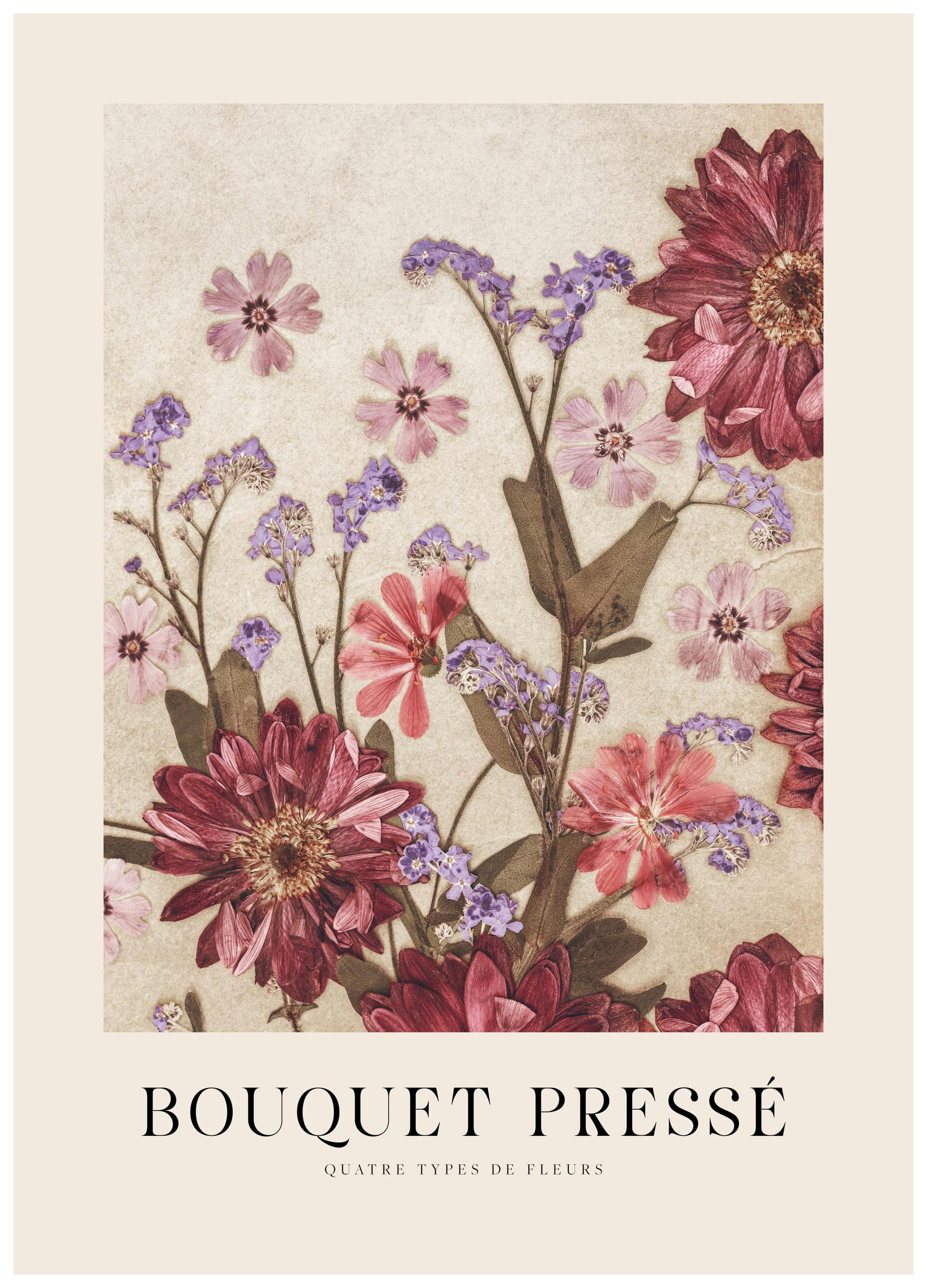 Vintage Pressed Bouquet Print (50x70 cm)
