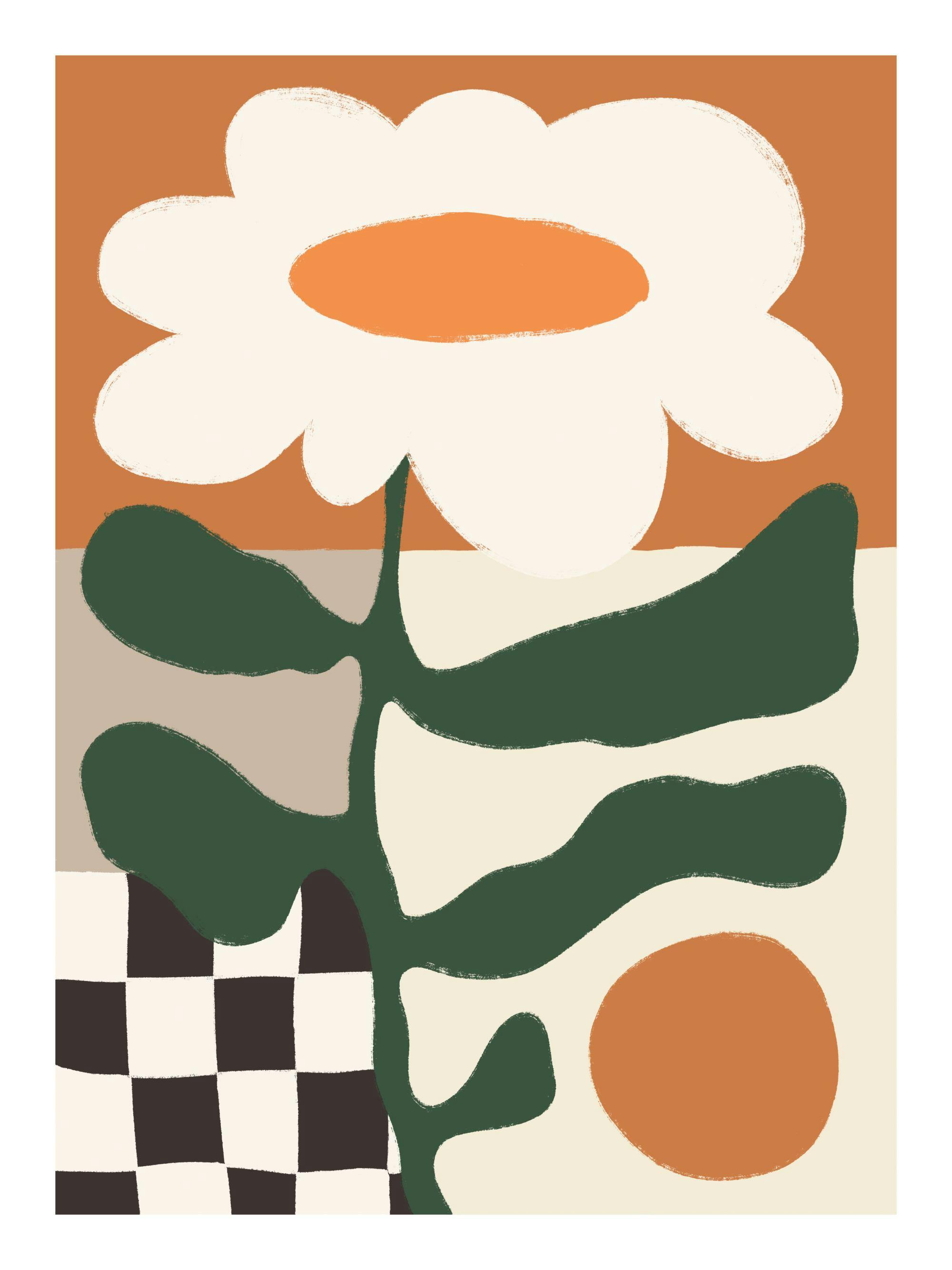 Retro Flower Print 0