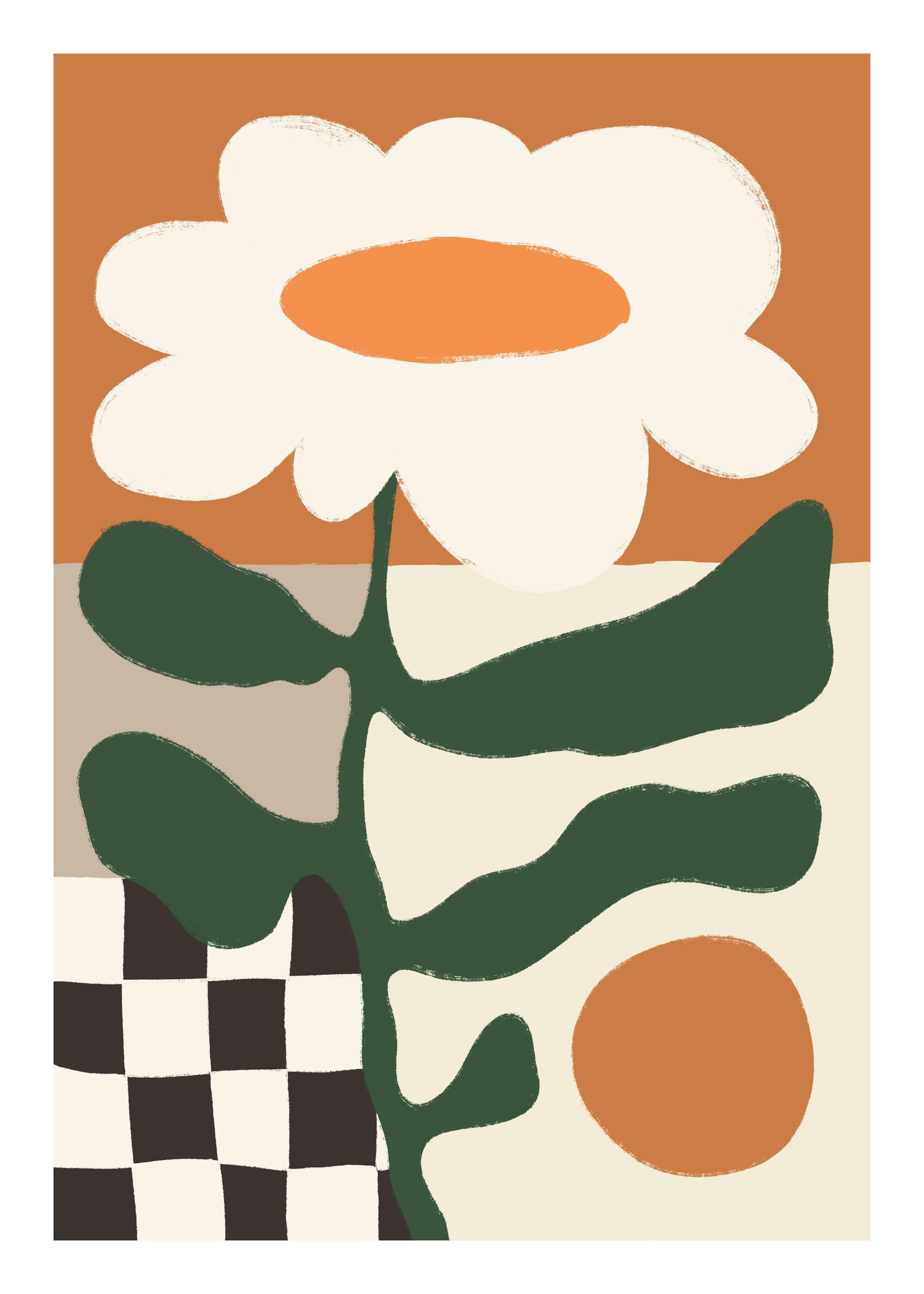 Retro Flower Poster 0